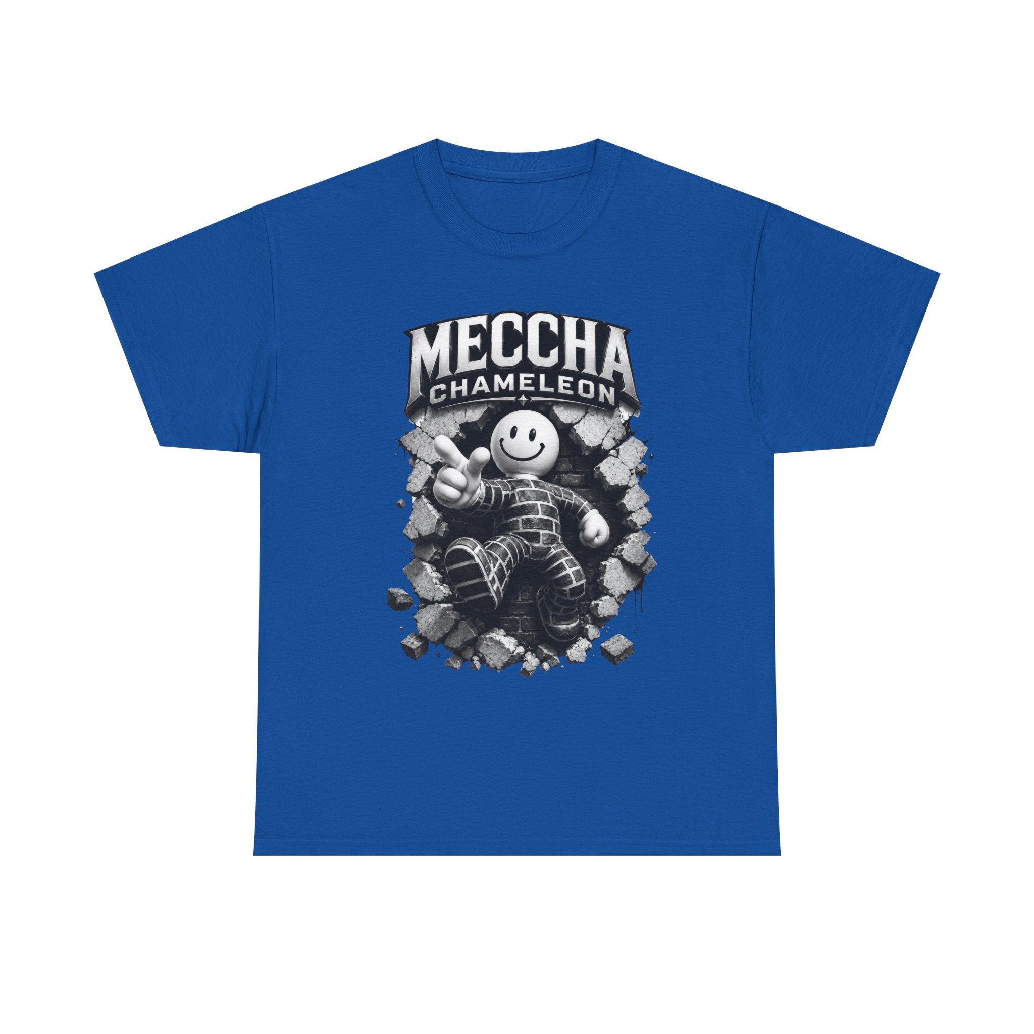 Chameleon Mascot Tee — Colorful 'Meccha Chameleon' Graphic T‑Shirt