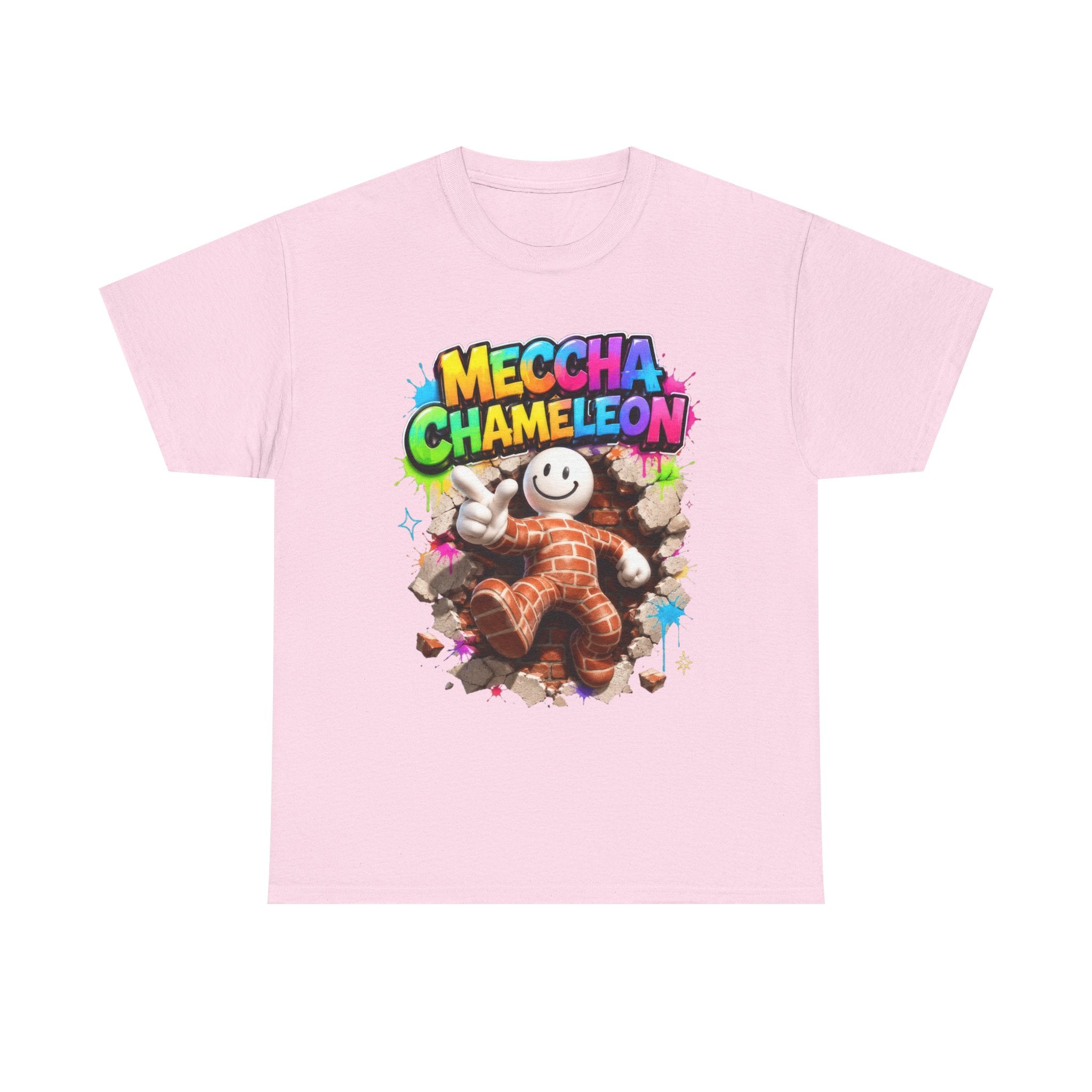 Mecha Chameleon Graphic Tee — Colorful Gamer Cartoon T-Shirt