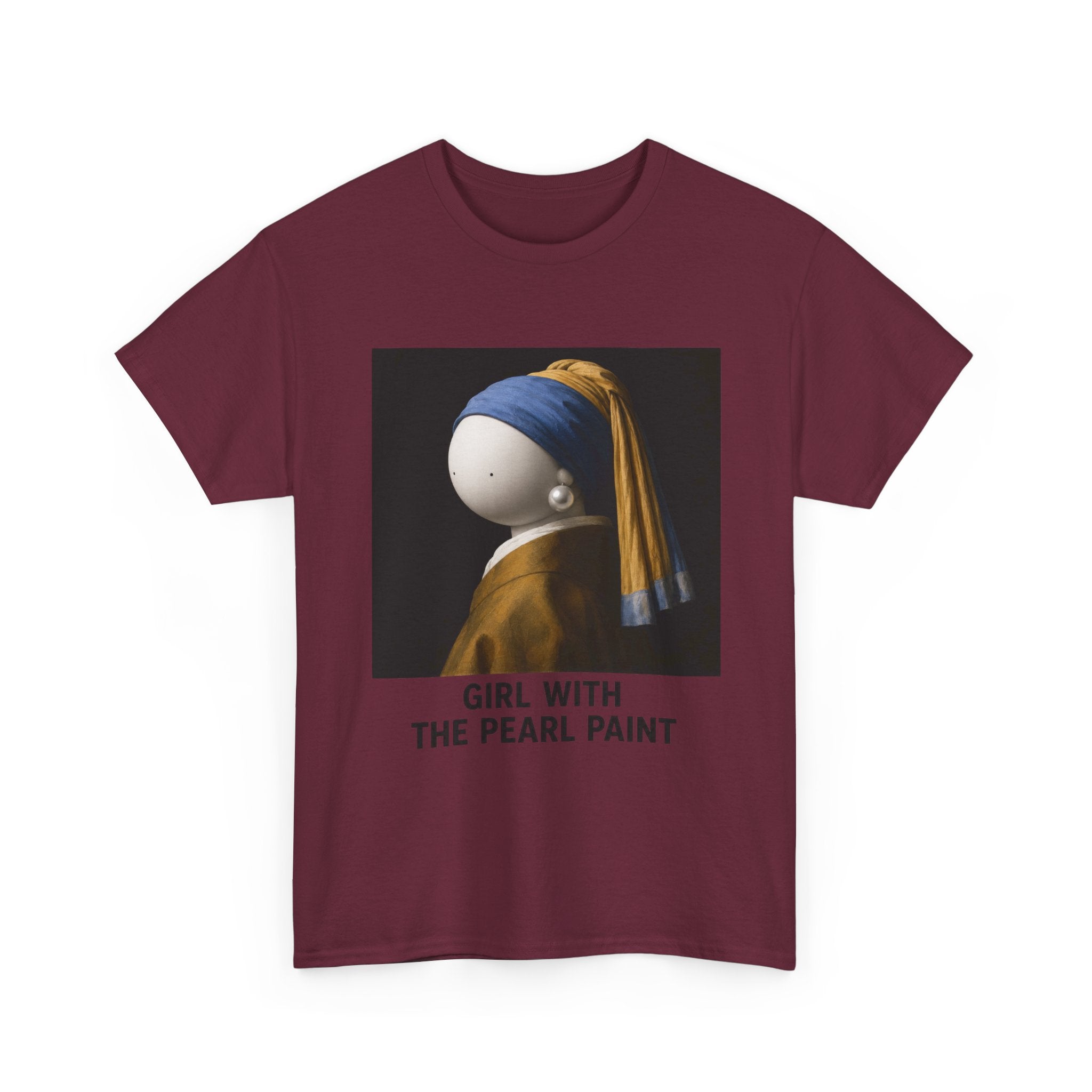 Girl with the Pearl Paint T-Shirt — Classic Art Parody Tee