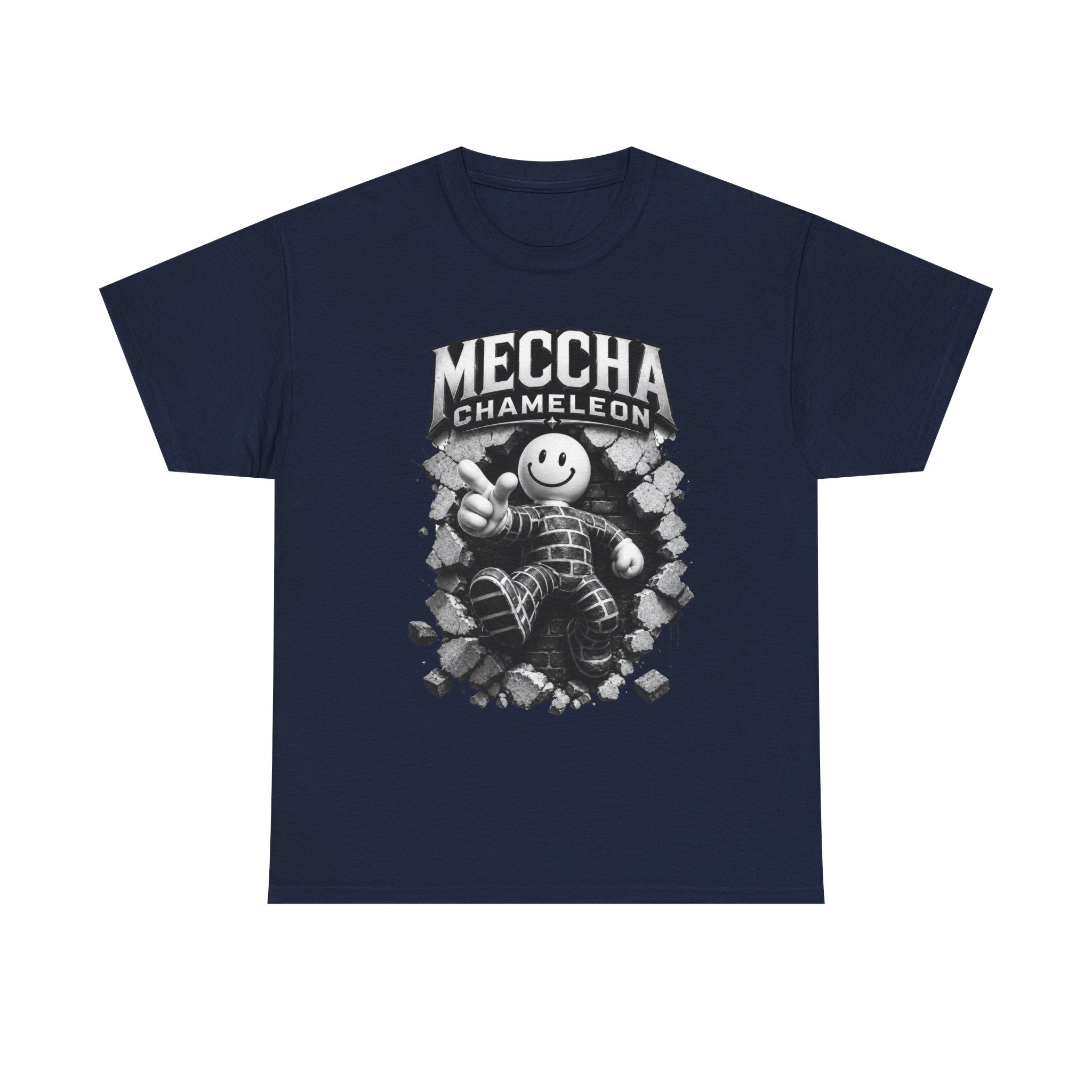 Chameleon Mascot Tee — Colorful 'Meccha Chameleon' Graphic T‑Shirt