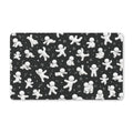 Abstract Dancing Figures Polyester Doormat — Cute Monochrome Welcome Mat