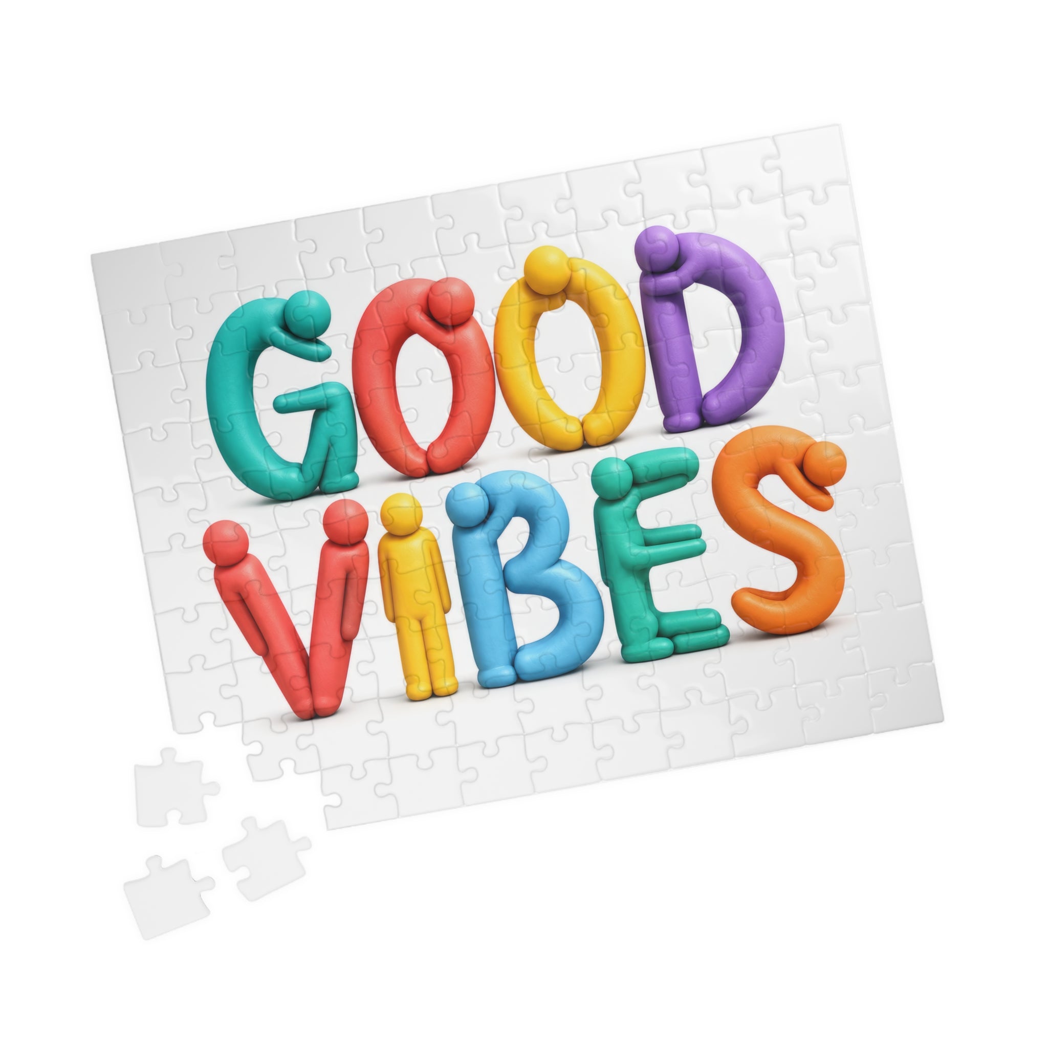 Good Vibes Colorful Puzzle — Inspirational 110–1014 Piece Jigsaw