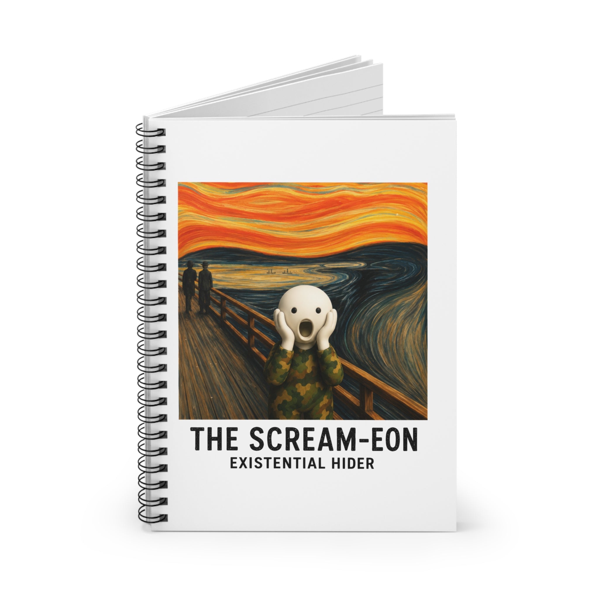 The Scream-eon Spiral Notebook — 'Existential Hider' Art Journal