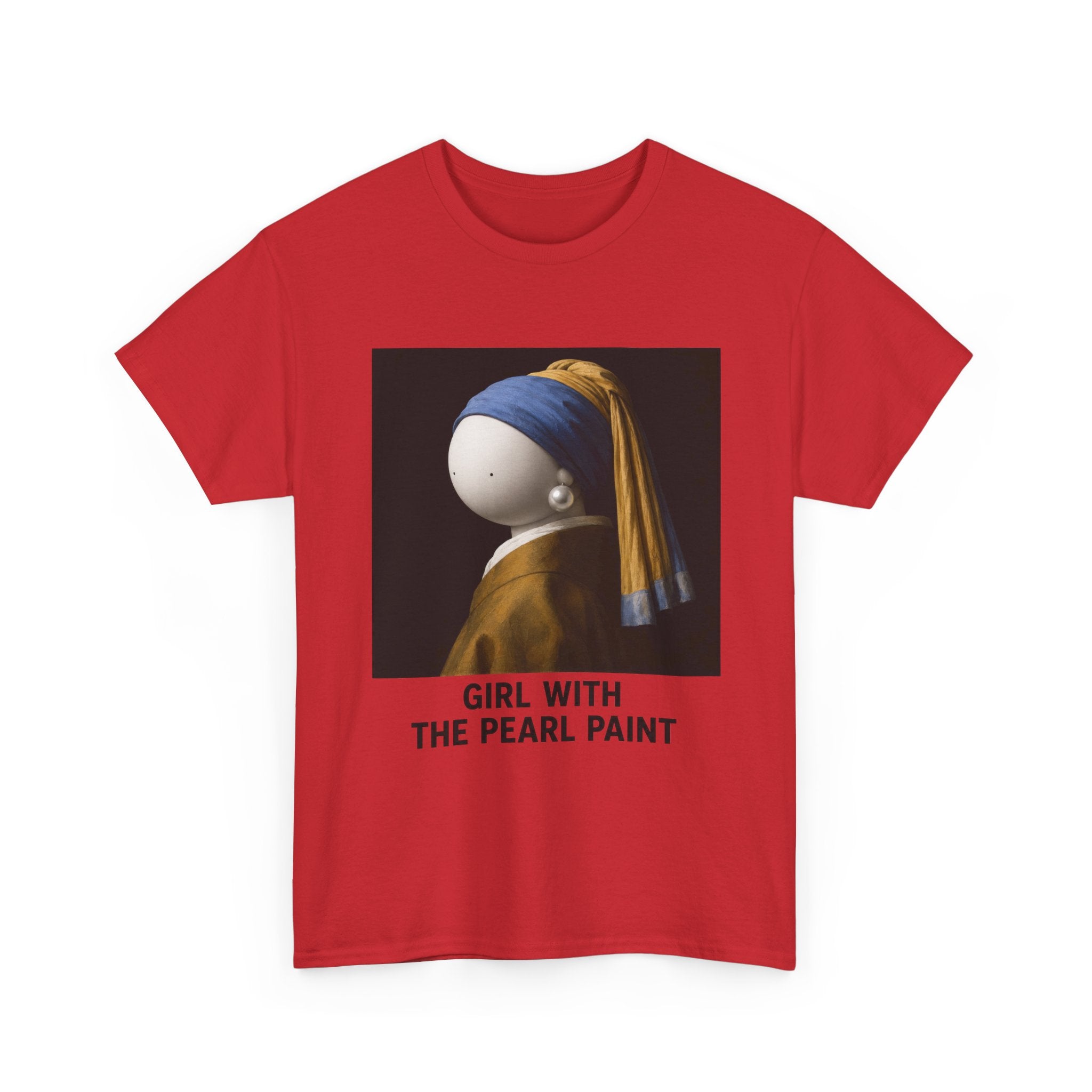 Girl with the Pearl Paint T-Shirt — Classic Art Parody Tee