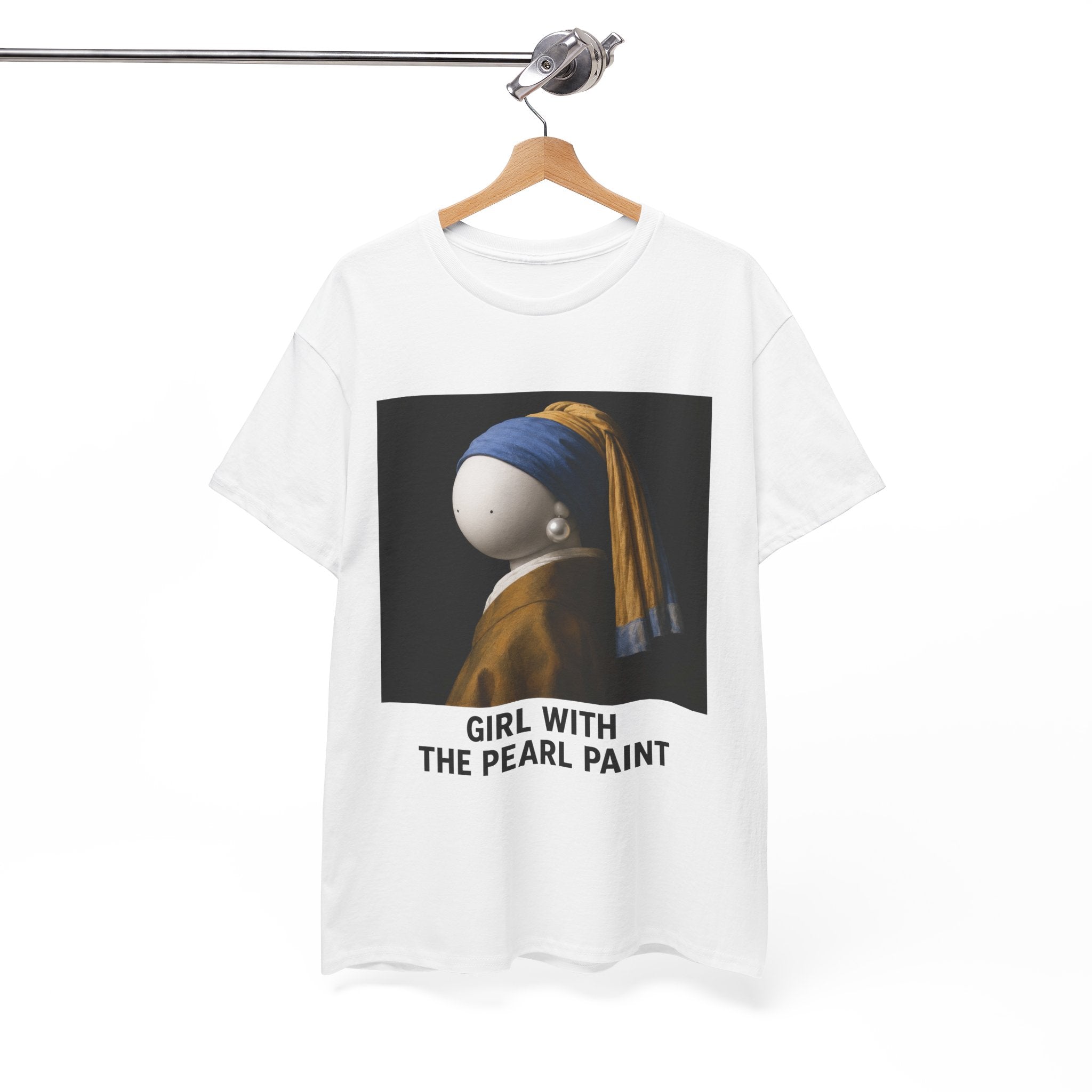 Girl with the Pearl Paint T-Shirt — Classic Art Parody Tee