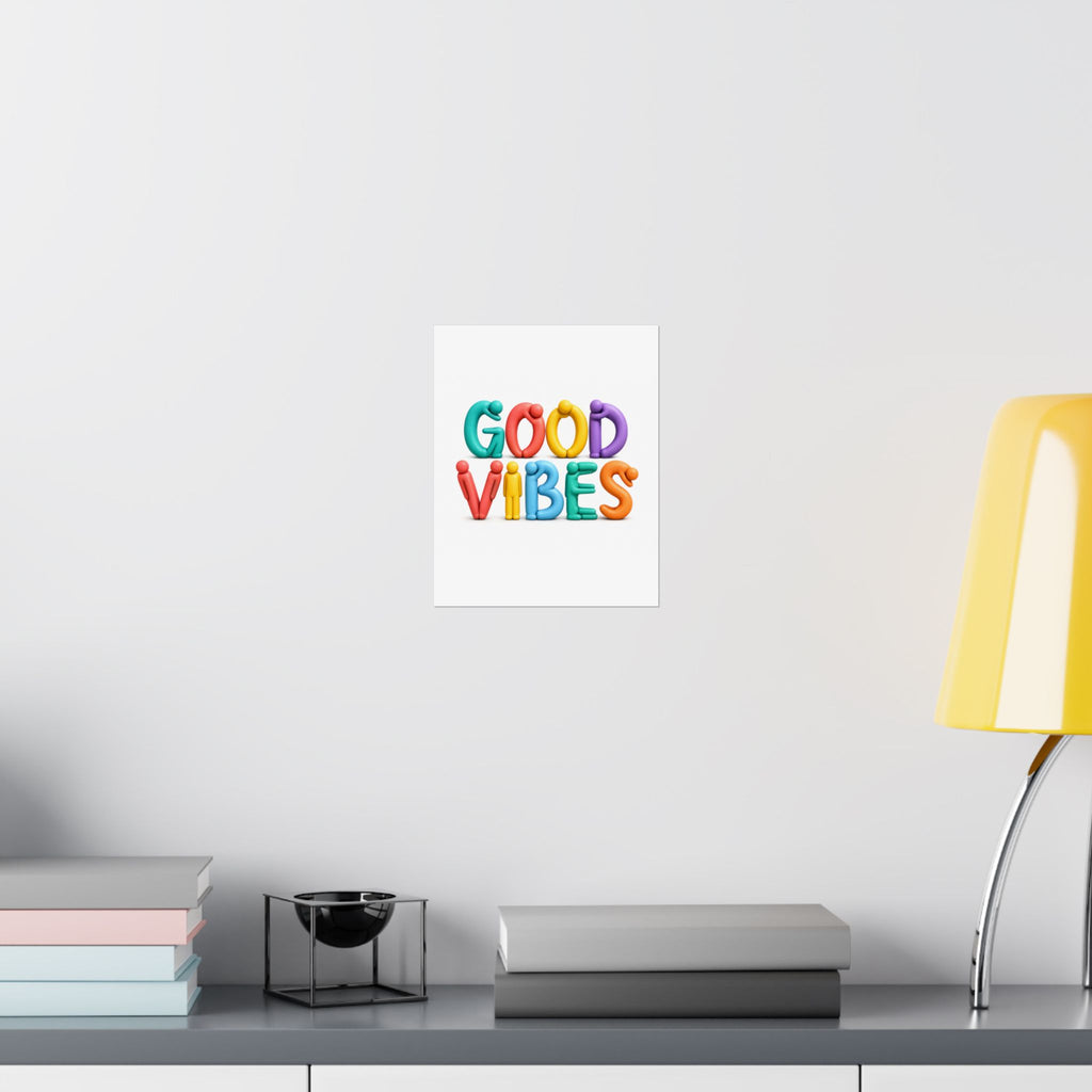 Good Vibes Matte Poster — Colorful Positive Wall Art