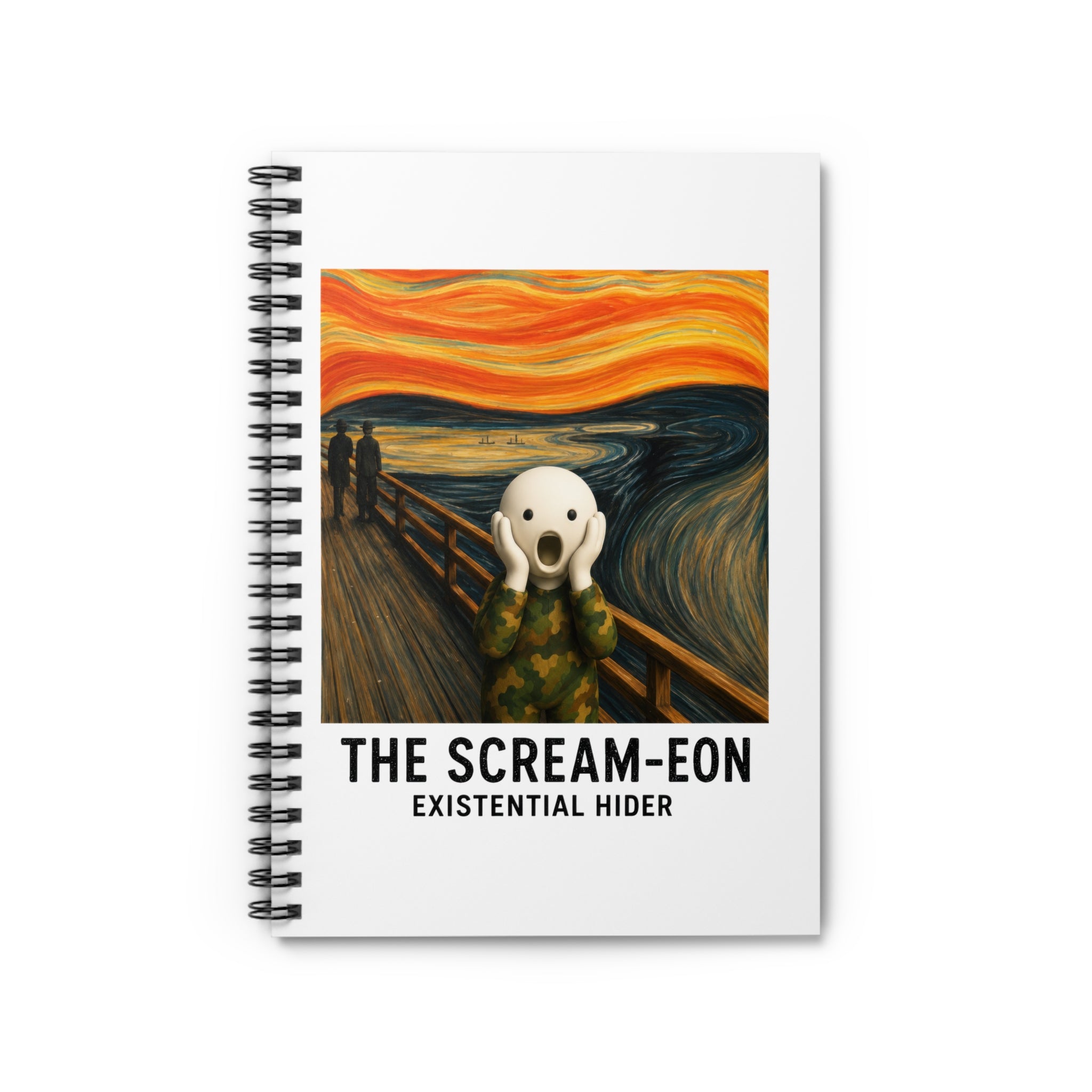 The Scream-eon Spiral Notebook — 'Existential Hider' Art Journal