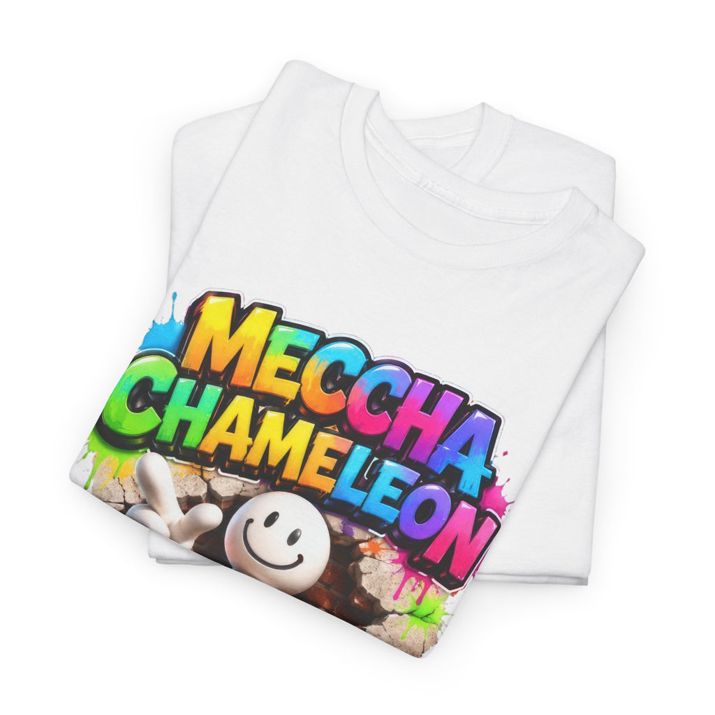 Mecha Chameleon Graphic Tee — Colorful Gamer Cartoon T-Shirt