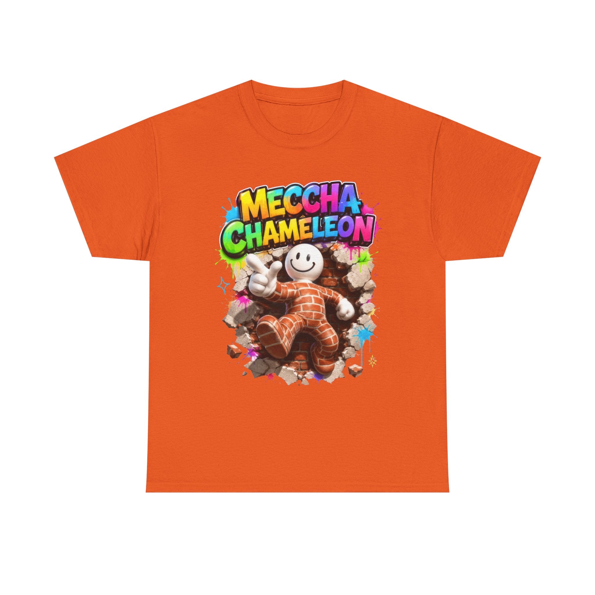 Mecha Chameleon Graphic Tee — Colorful Gamer Cartoon T-Shirt