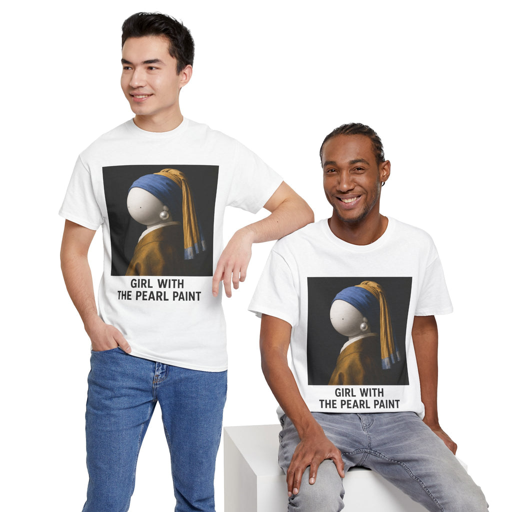 T-Shirt — 'Girl With The Pearl Paint' Classic Art Parody Tee
