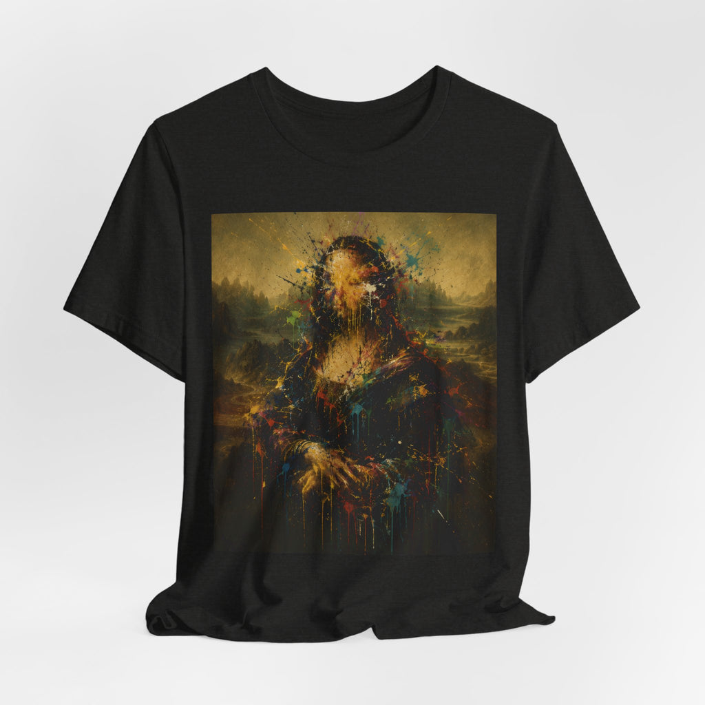 Mona Lisa Abstract Art Tee - Vintage Surreal Portrait Graphic T-Shirt