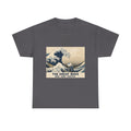 The Great Wave T-Shirt — Vintage Surf Art Tee ("RIDE. HIDE. SURVIVE.")
