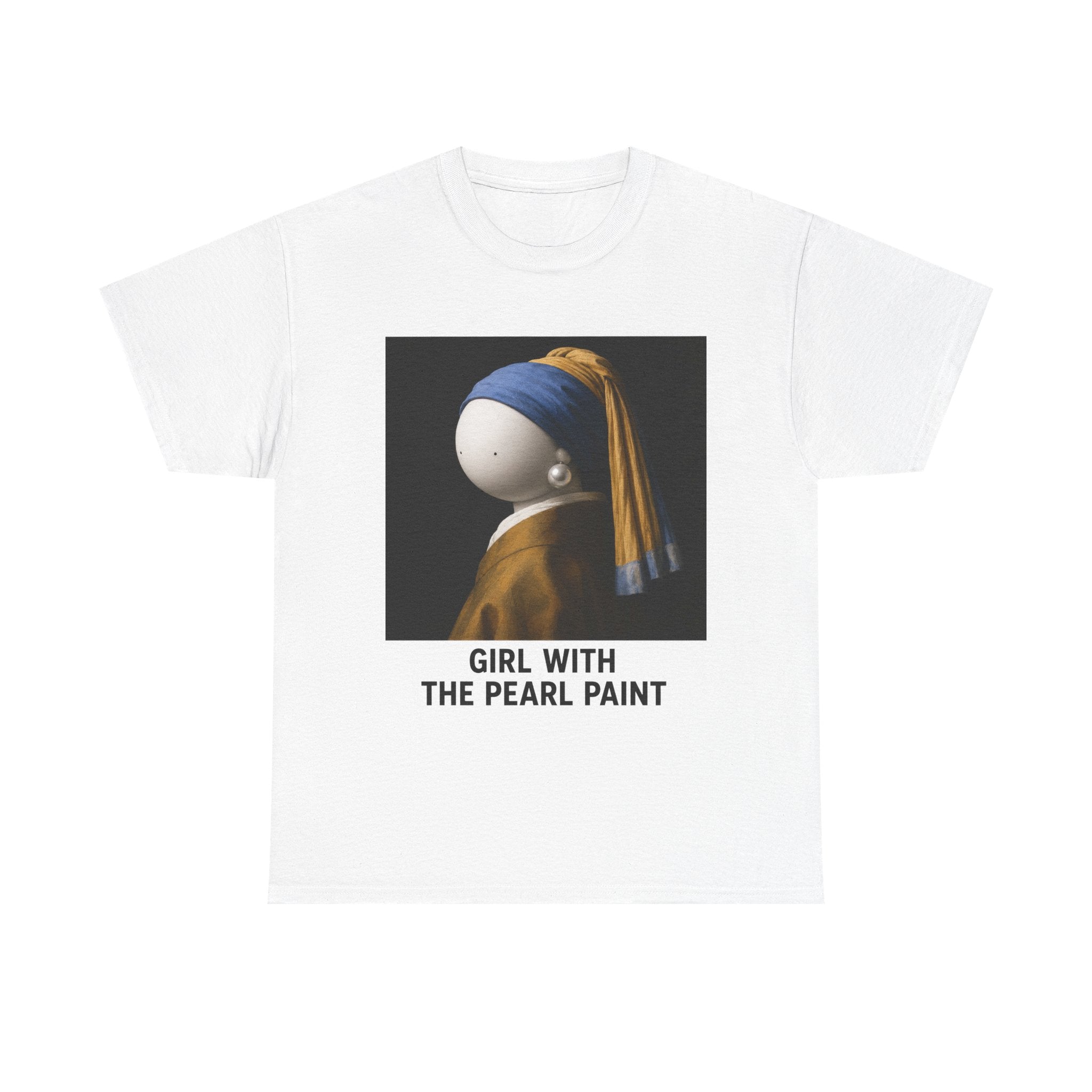 T-Shirt — 'Girl With The Pearl Paint' Classic Art Parody Tee