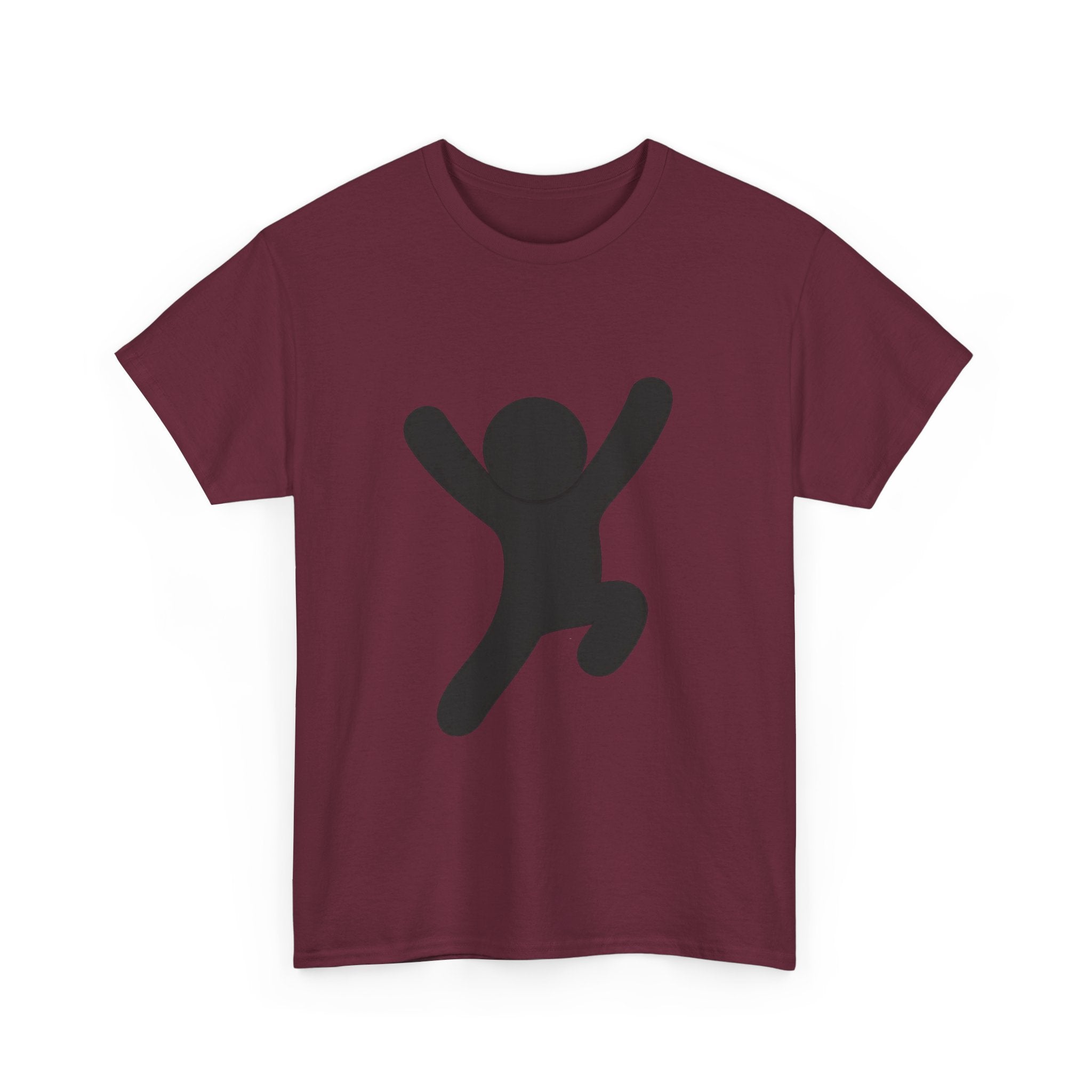 Jumping Stick Figure Graphic Tee — Minimalist Fun Unisex T-Shirt