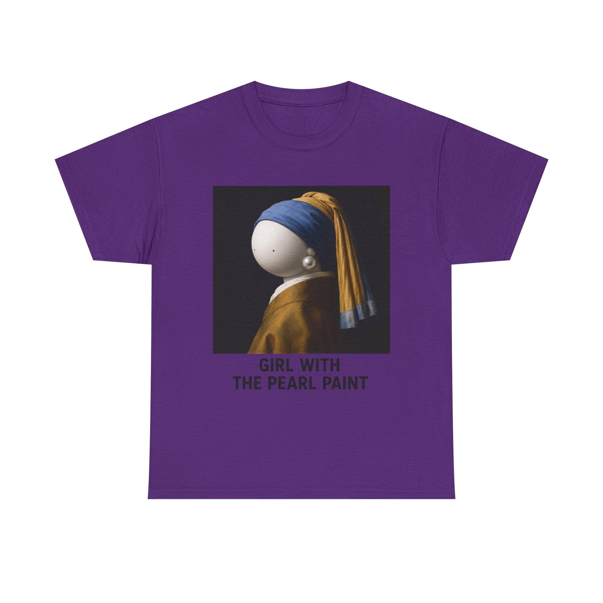 T-Shirt — 'Girl With The Pearl Paint' Classic Art Parody Tee