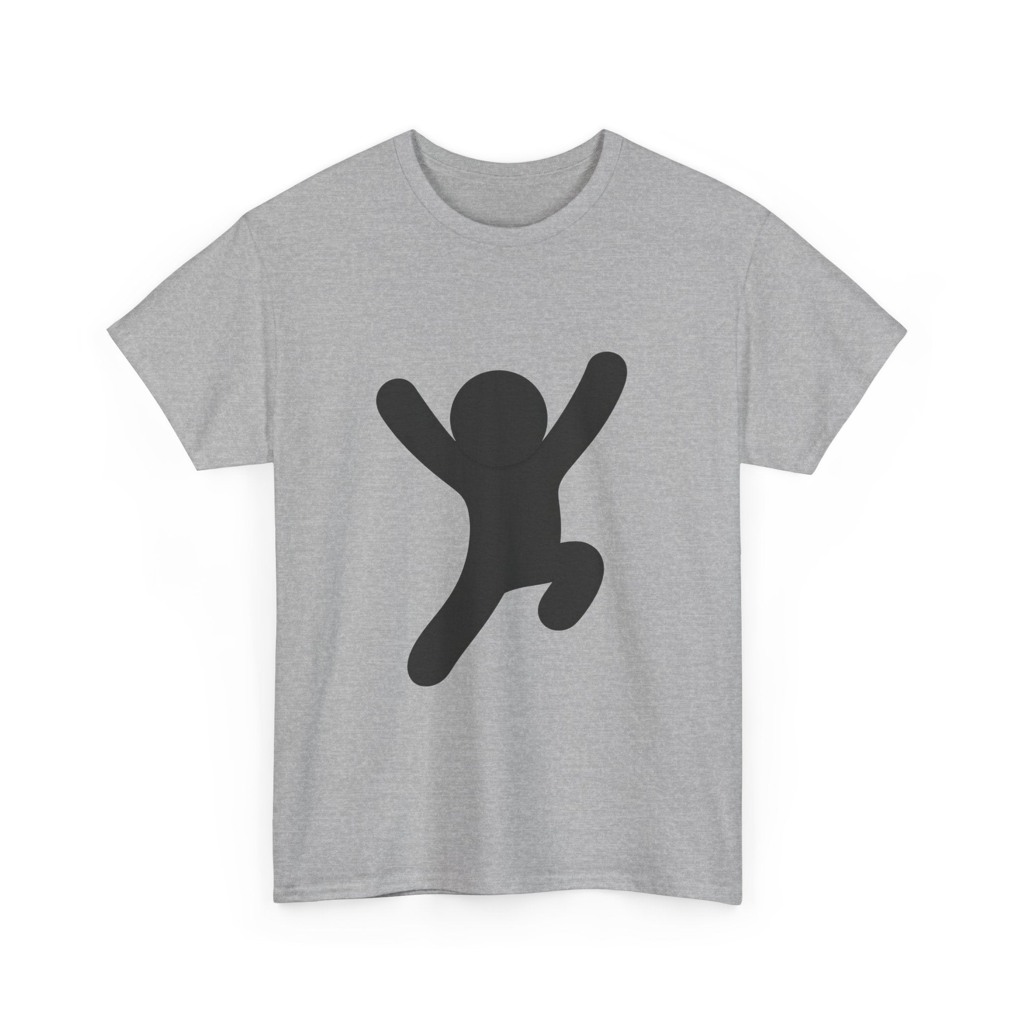 Jumping Stick Figure Graphic Tee — Minimalist Fun Unisex T-Shirt