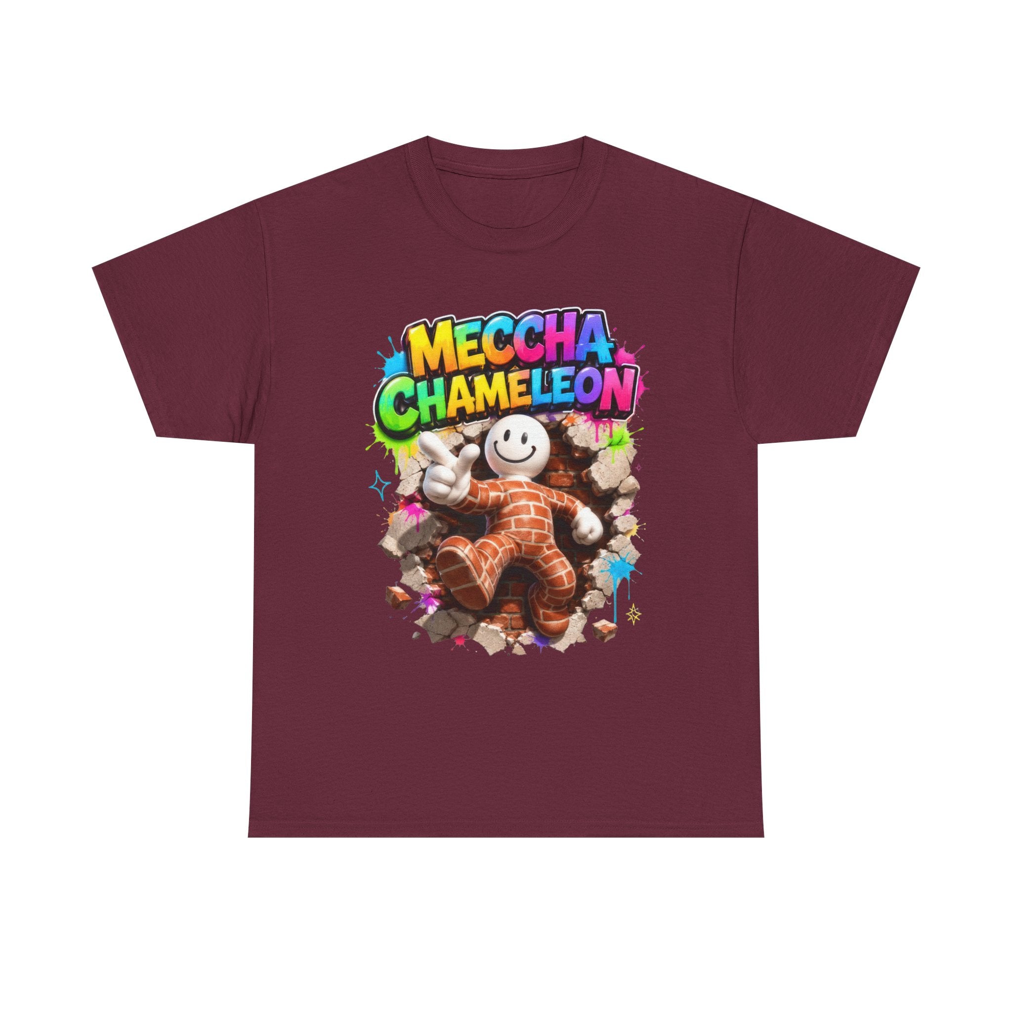 Mecha Chameleon Graphic Tee — Colorful Gamer Cartoon T-Shirt