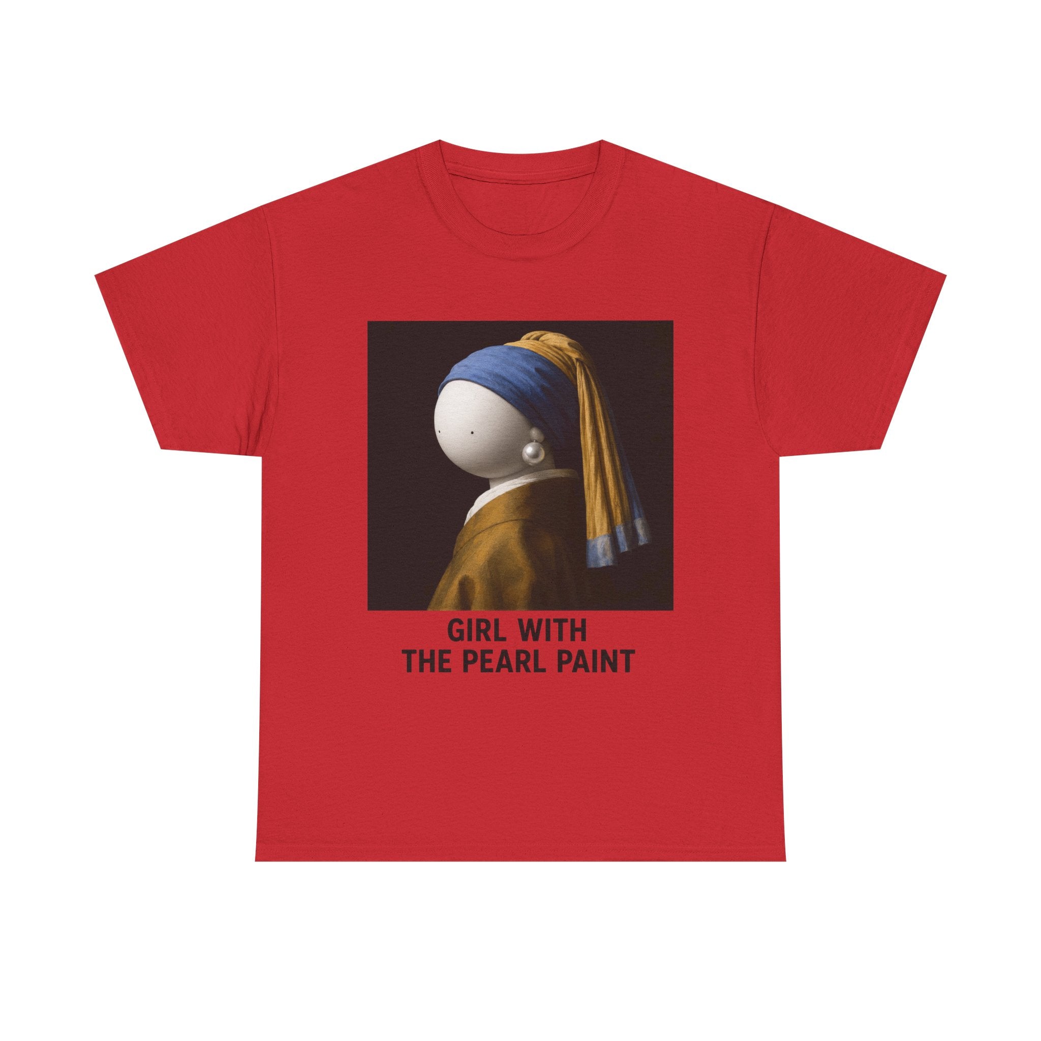 T-Shirt — 'Girl With The Pearl Paint' Classic Art Parody Tee