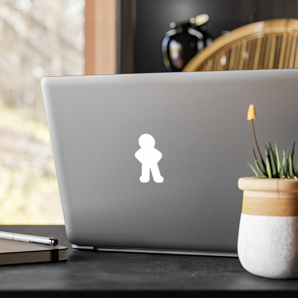 Small Standing Figure Vinyl Decal – Kiss-Cut Sticker for Windows, Laptops & Cars