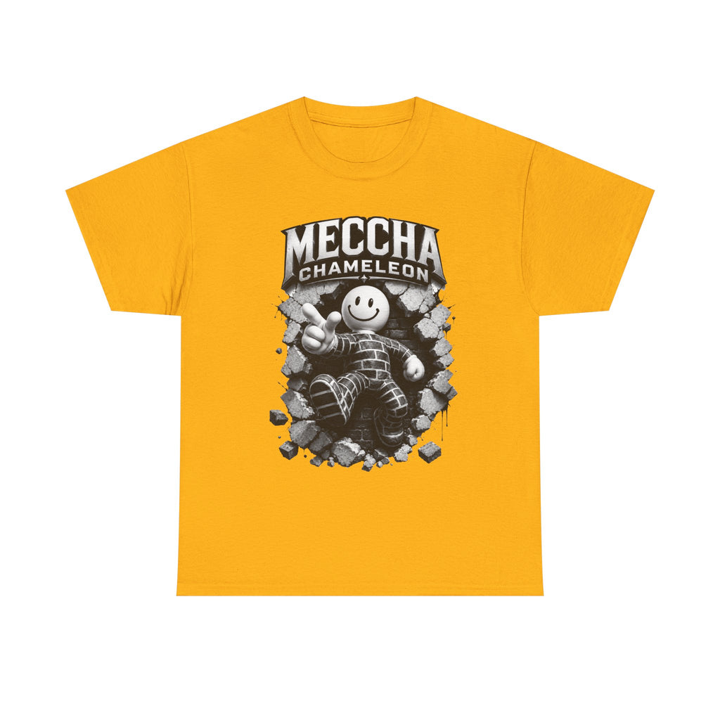 Chameleon Mascot Tee — Colorful 'Meccha Chameleon' Graphic T‑Shirt