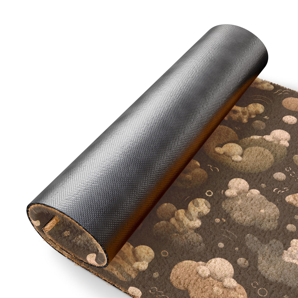 Doormat — Neutral Abstract Botanical Pattern Coir Mat