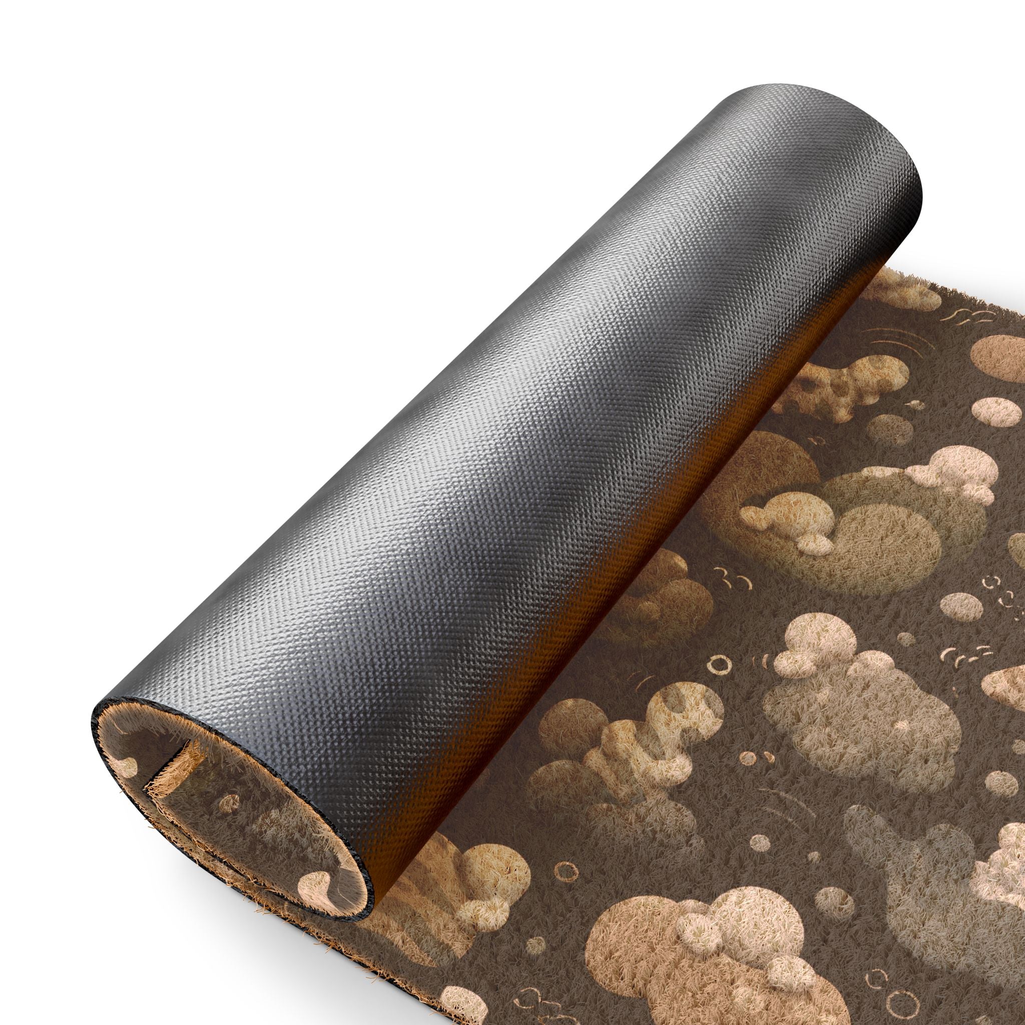 Doormat — Neutral Abstract Botanical Pattern Coir Mat