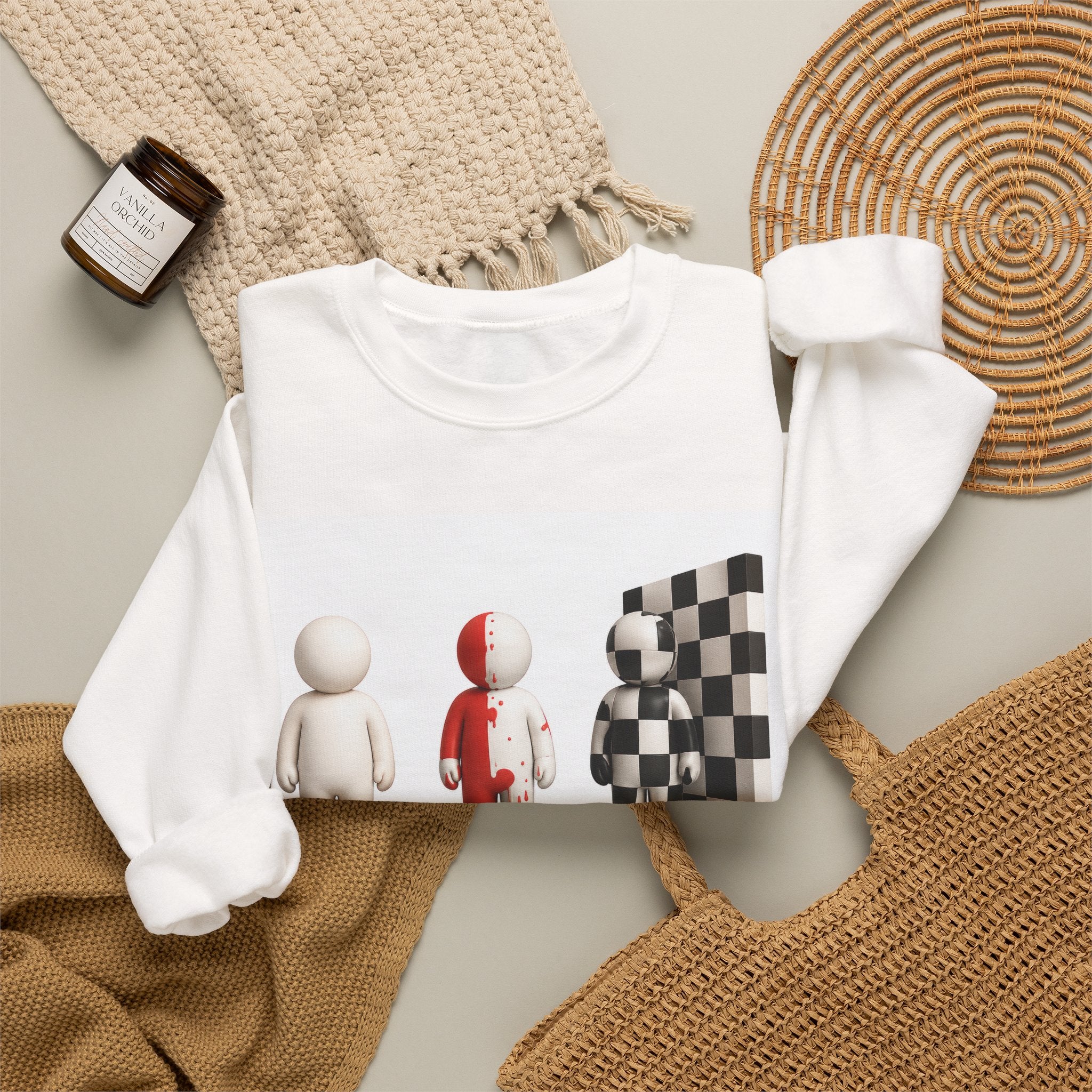 Crewneck Sweatshirt — 'My Favorite Camouflage' Novelty Graphic
