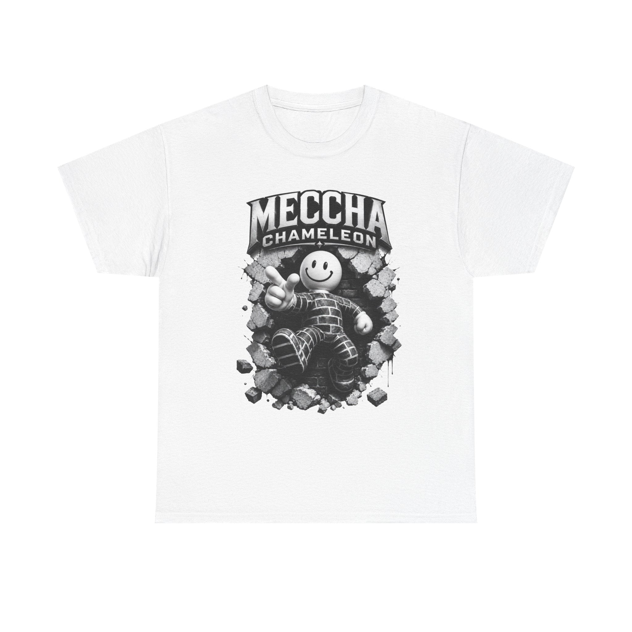 Chameleon Mascot Tee — Colorful 'Meccha Chameleon' Graphic T‑Shirt