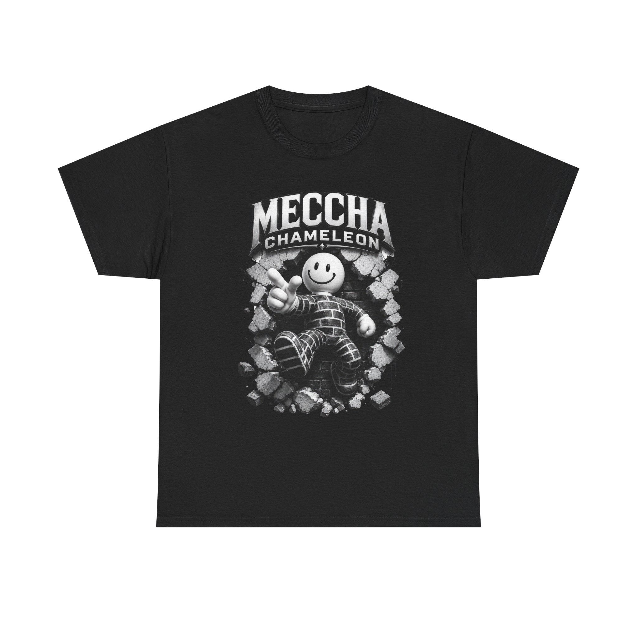 Chameleon Mascot Tee — Colorful 'Meccha Chameleon' Graphic T‑Shirt