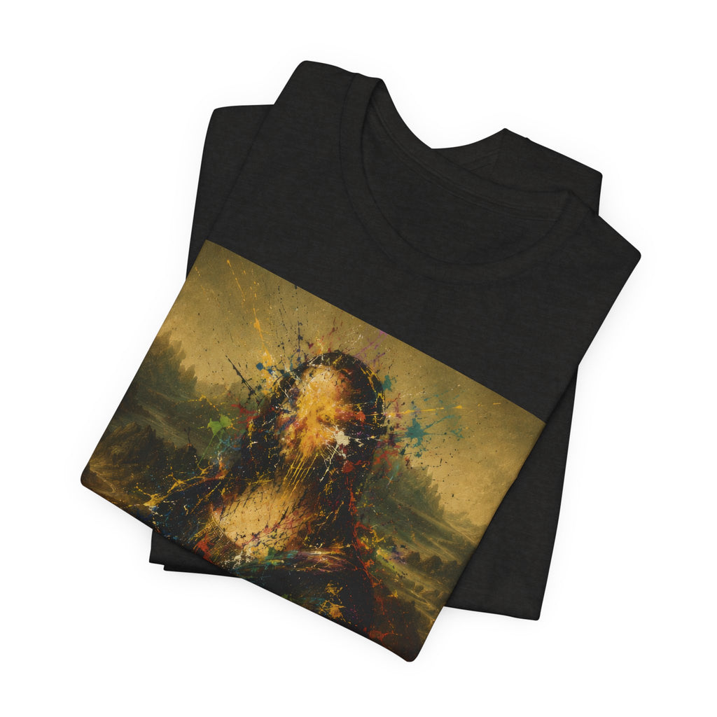 Mona Lisa Abstract Art Tee - Vintage Surreal Portrait Graphic T-Shirt