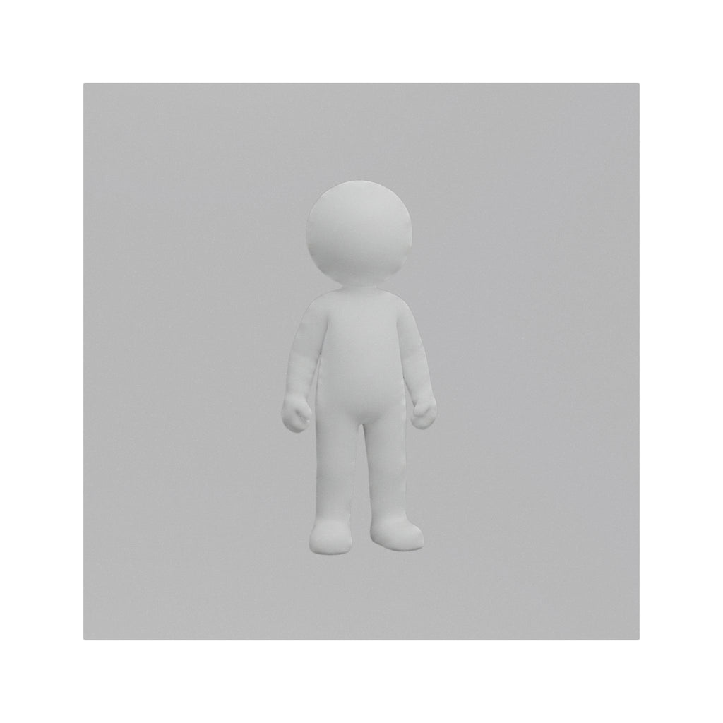 Stick Figure Car Magnet – Cute Neutral 3D Character Vehicle Magnet