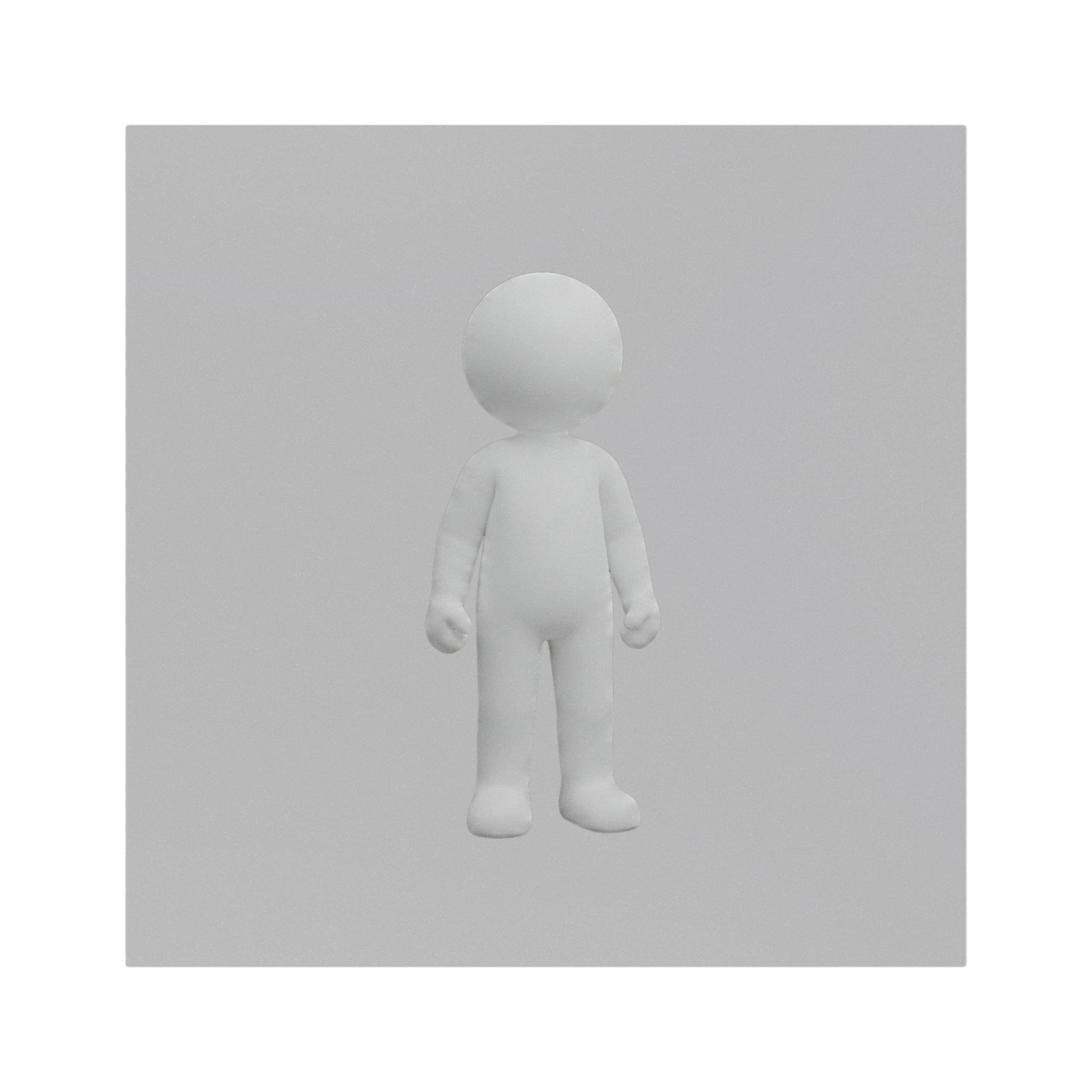Stick Figure Car Magnet – Cute Neutral 3D Character Vehicle Magnet