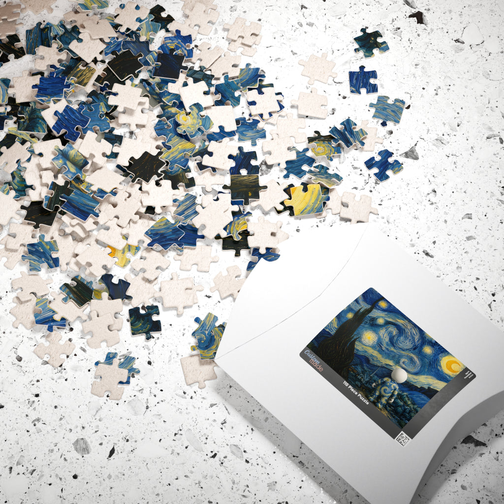 Starry Night Art Puzzle — Van Gogh‑Style Night Sky Jigsaw (110–1014 pcs)