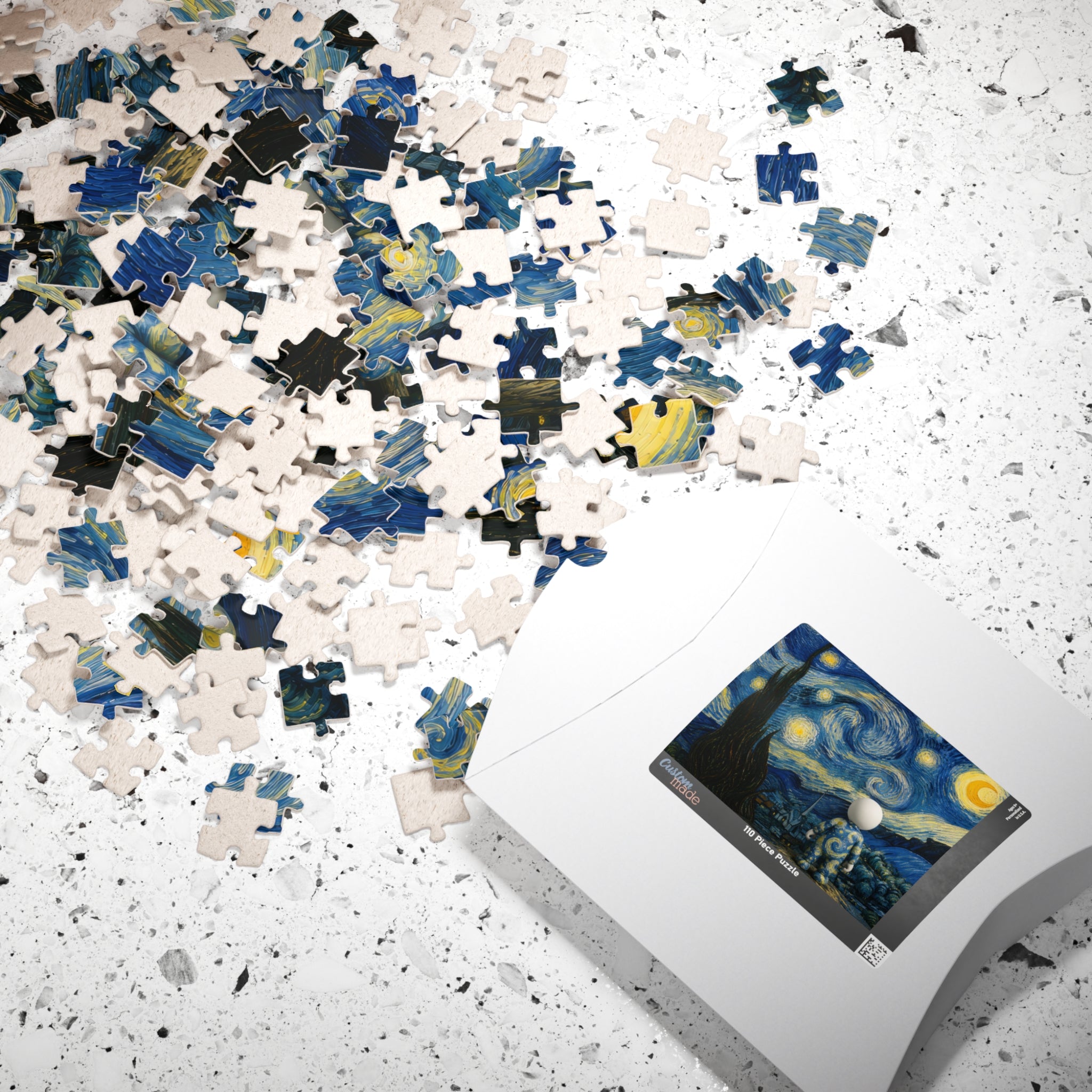 Starry Night Art Puzzle — Van Gogh‑Style Night Sky Jigsaw (110–1014 pcs)