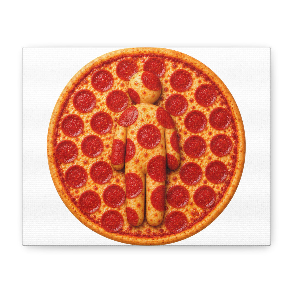 Pizza Human Silhouette Canvas
