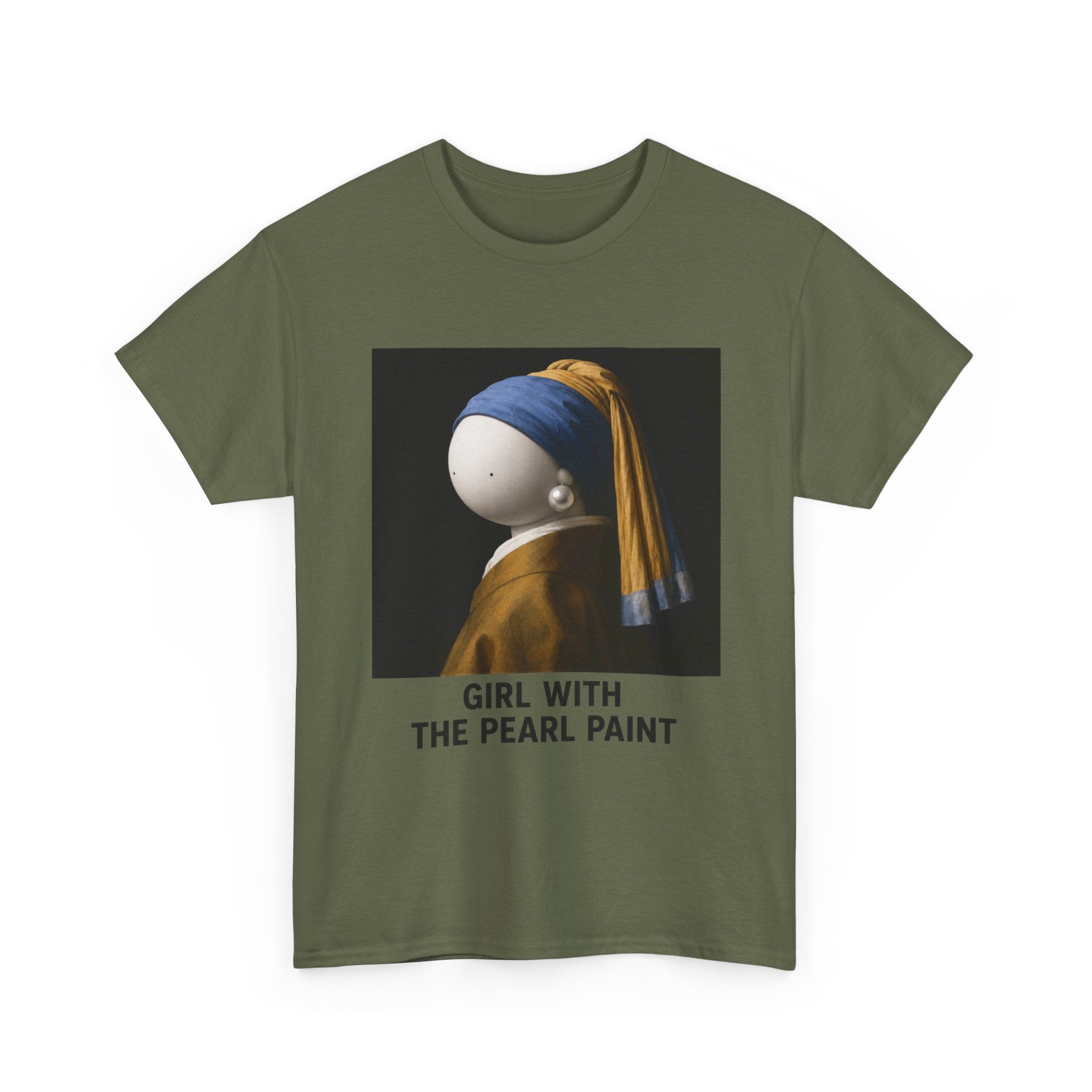 Girl with the Pearl Paint T-Shirt — Classic Art Parody Tee
