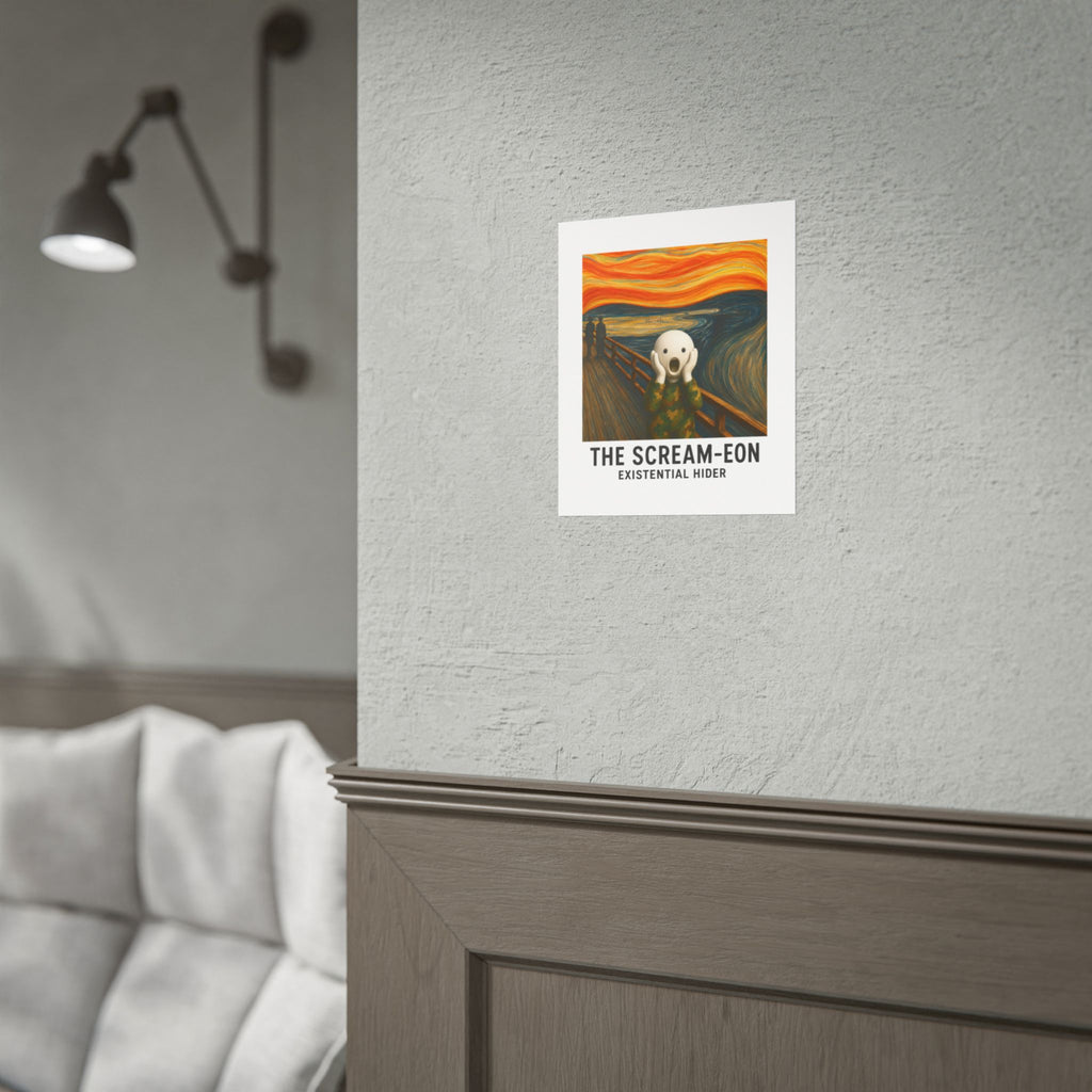 Rolled Poster — "The Scream-eon: Existential Hider" Humorous Art Print