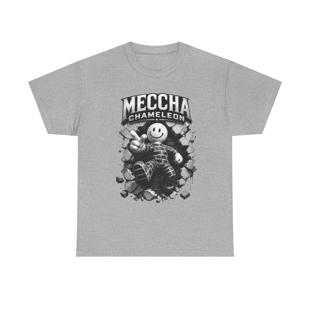 Chameleon Mascot Tee — Colorful 'Meccha Chameleon' Graphic T‑Shirt