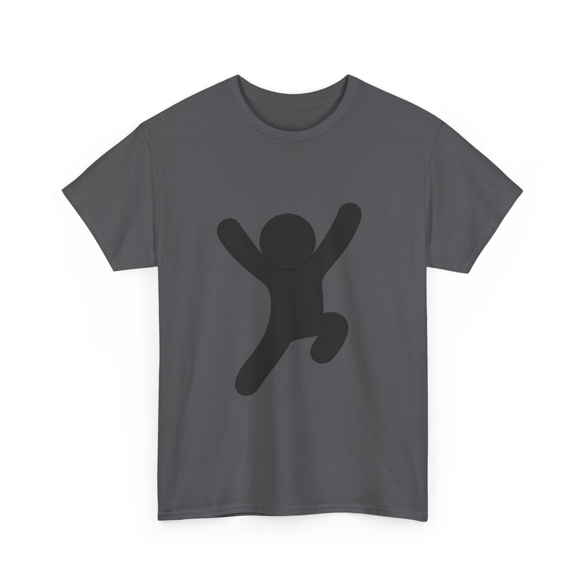 Jumping Stick Figure Graphic Tee — Minimalist Fun Unisex T-Shirt