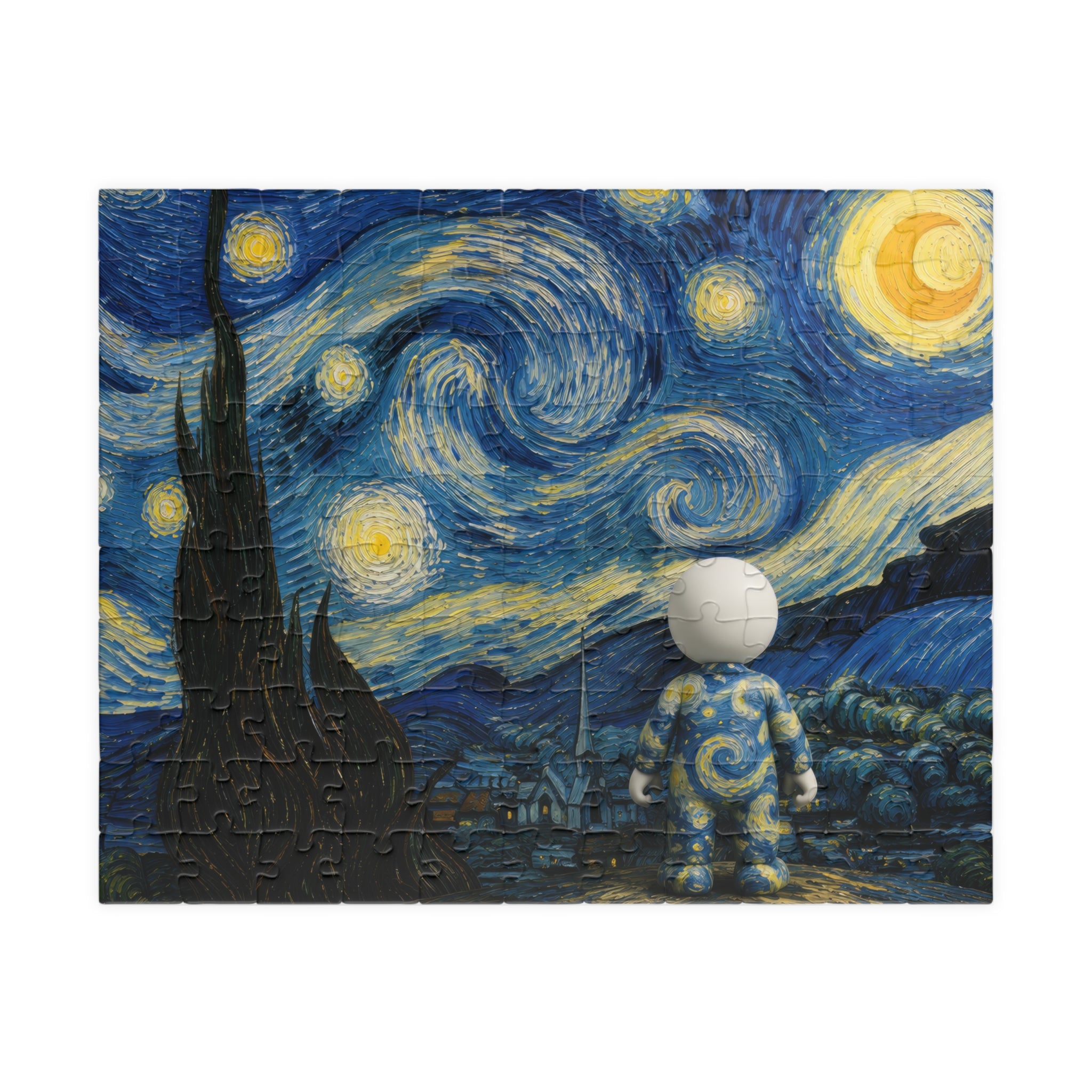 Starry Night Art Puzzle — Van Gogh‑Style Night Sky Jigsaw (110–1014 pcs)