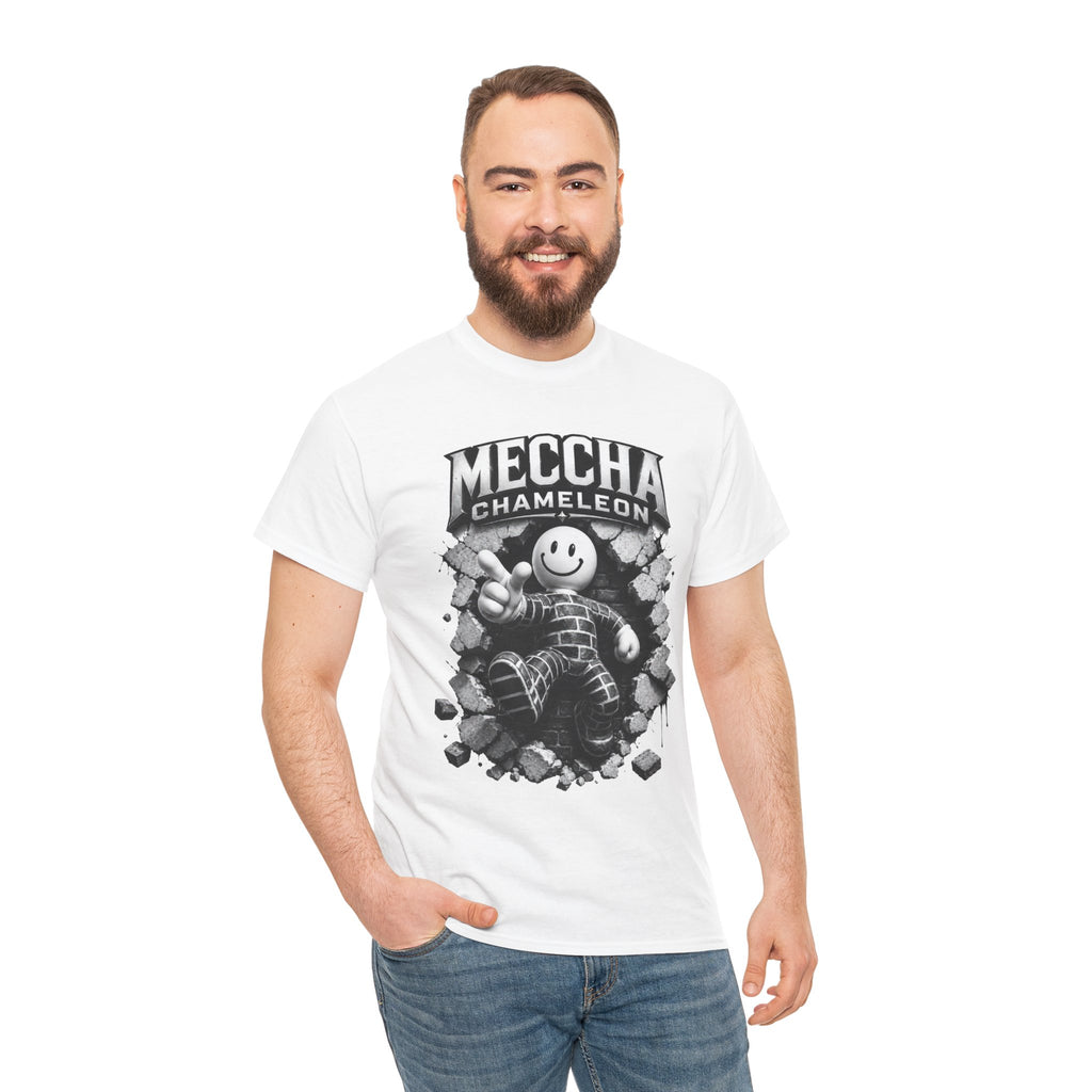 Chameleon Mascot Tee — Colorful 'Meccha Chameleon' Graphic T‑Shirt