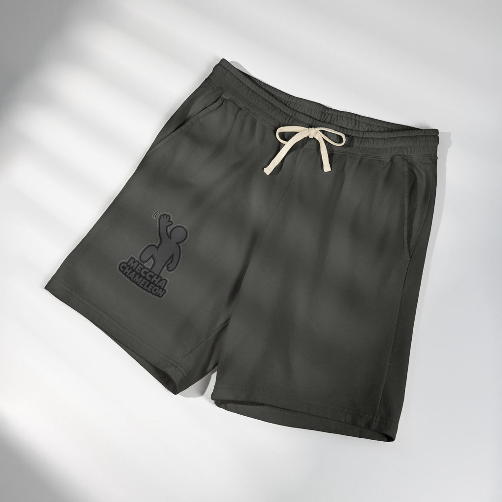 Fleece Sweat Shorts — Minimalist Patch & Cheer Graphic