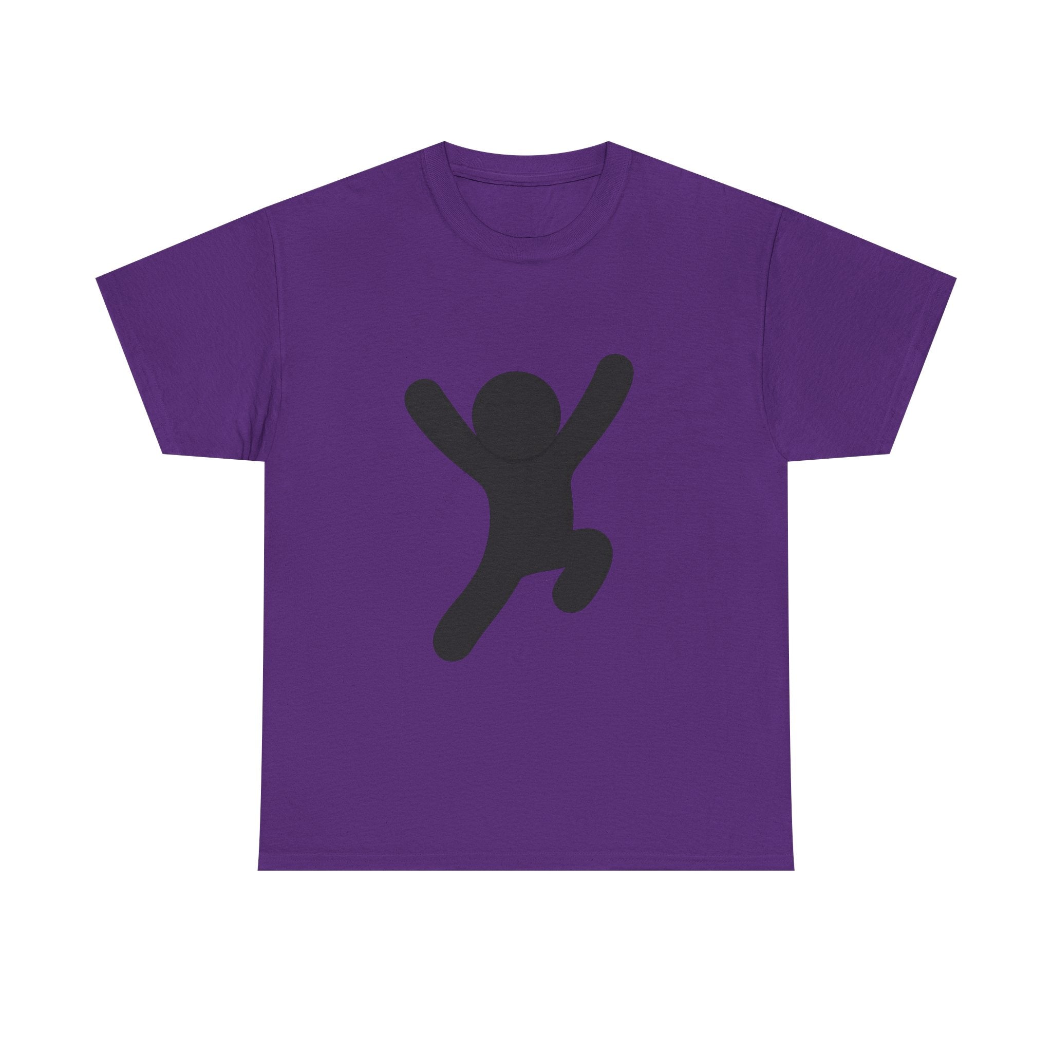 Jumping Stick Figure Graphic Tee — Minimalist Fun Unisex T-Shirt