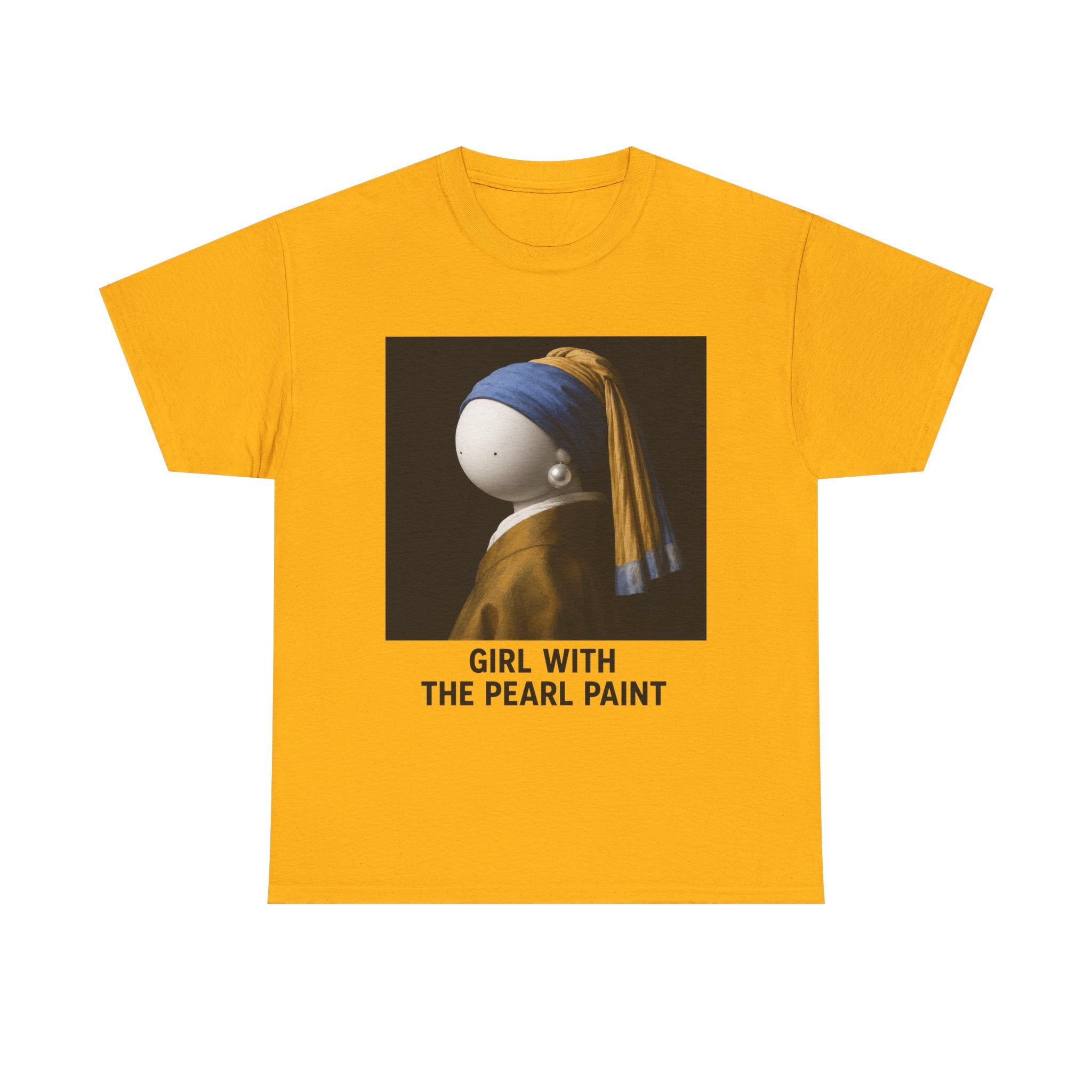 T-Shirt — 'Girl With The Pearl Paint' Classic Art Parody Tee