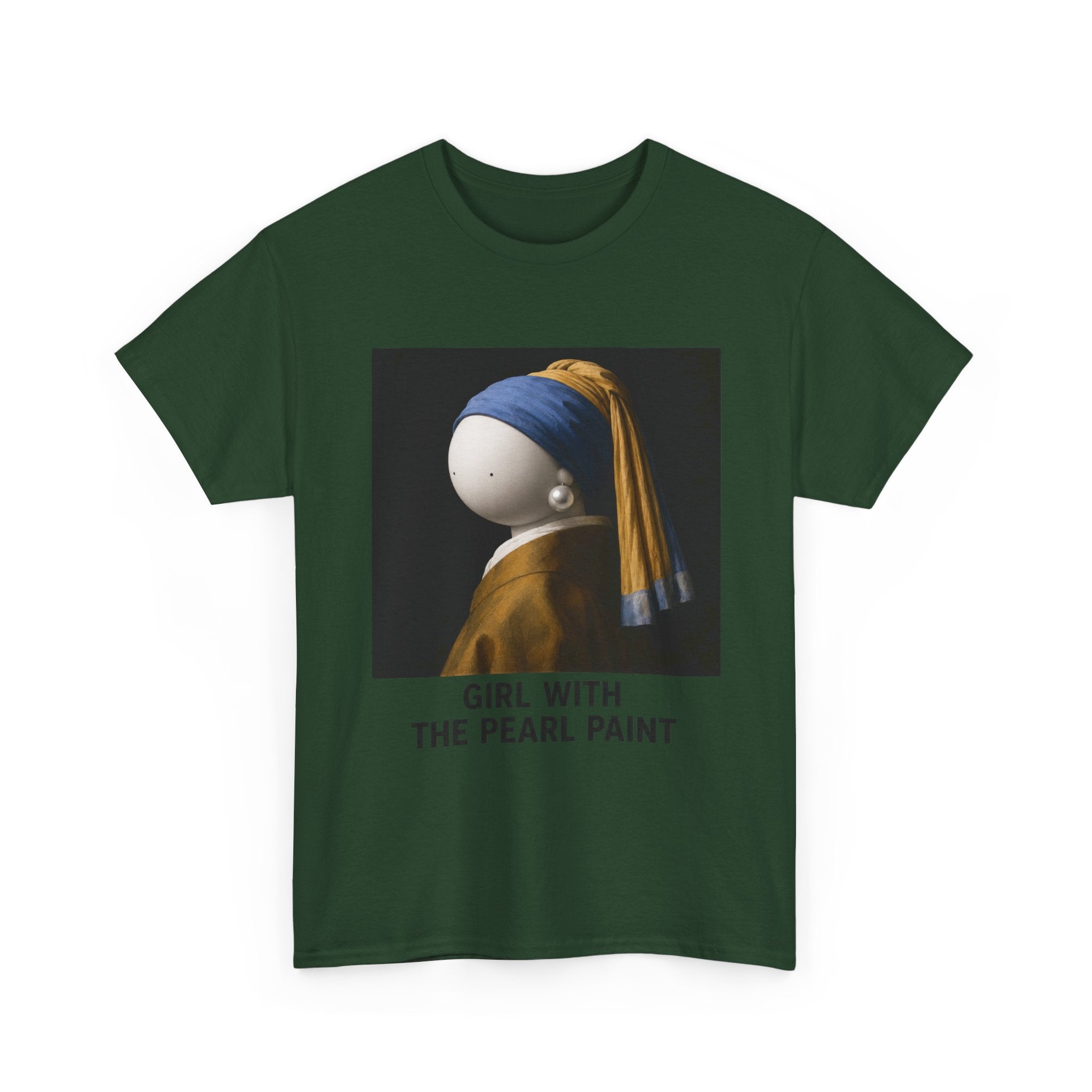 Girl with the Pearl Paint T-Shirt — Classic Art Parody Tee