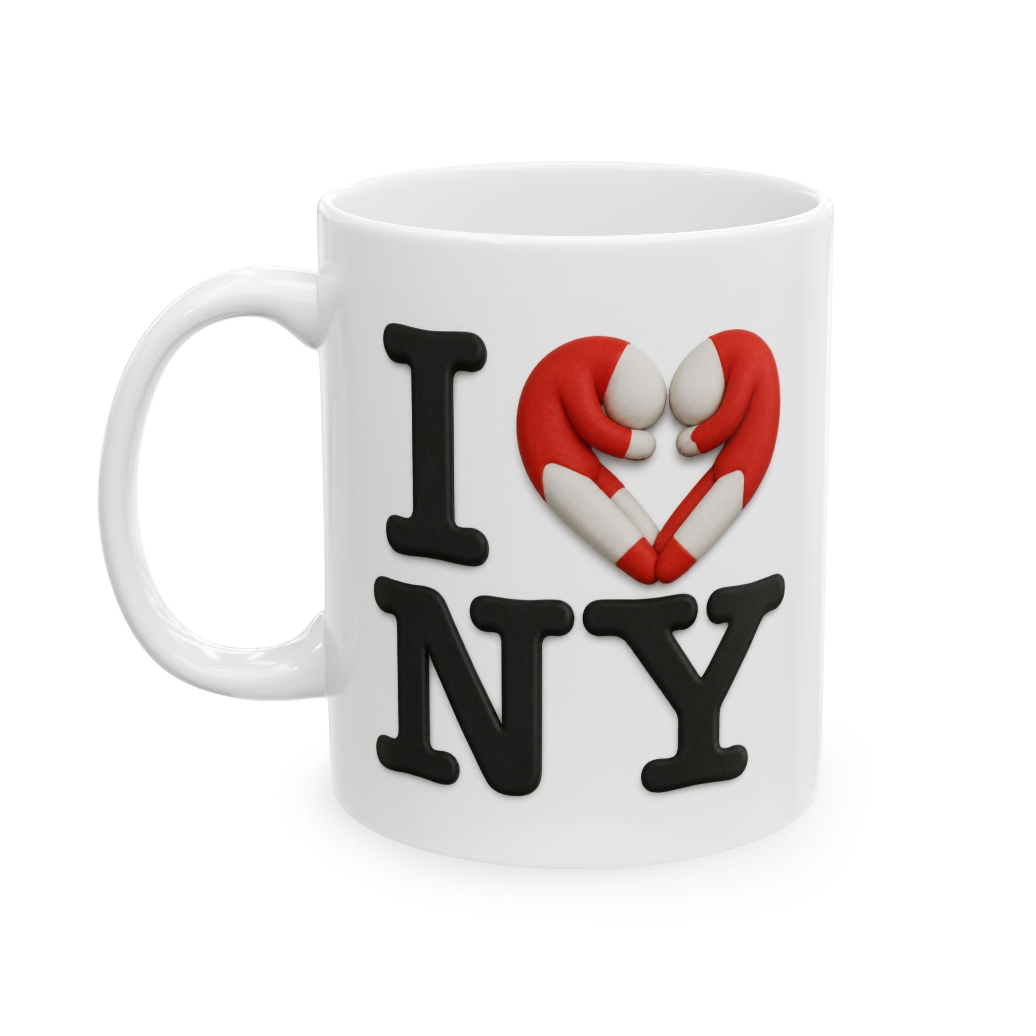 I  NY Ceramic Mug — New York Heart Landmark Coffee Cup (11oz & 15oz)