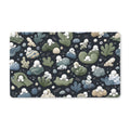 Abstract Ocean Coral Doormat — Coastal Seafoam Pattern Welcome Mat