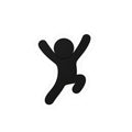 Jumping Stick Figure Vinyl Sticker — Kiss-Cut Decal for Laptops, Water Bottles & Windows