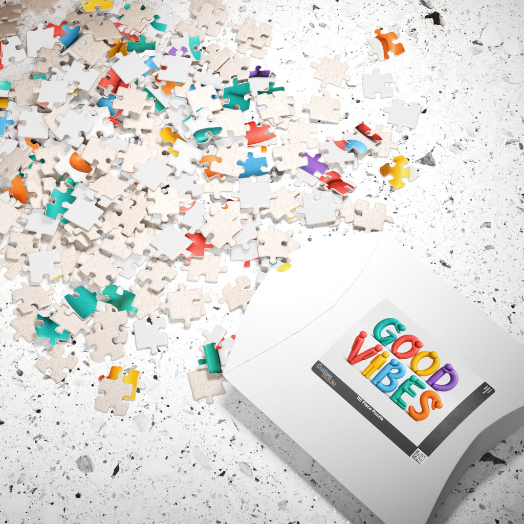 Good Vibes Colorful Puzzle — Inspirational 110–1014 Piece Jigsaw