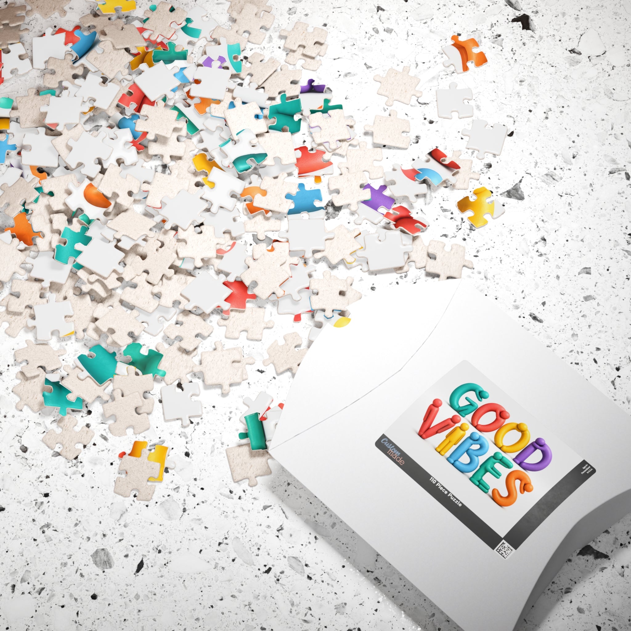 Good Vibes Colorful Puzzle — Inspirational 110–1014 Piece Jigsaw